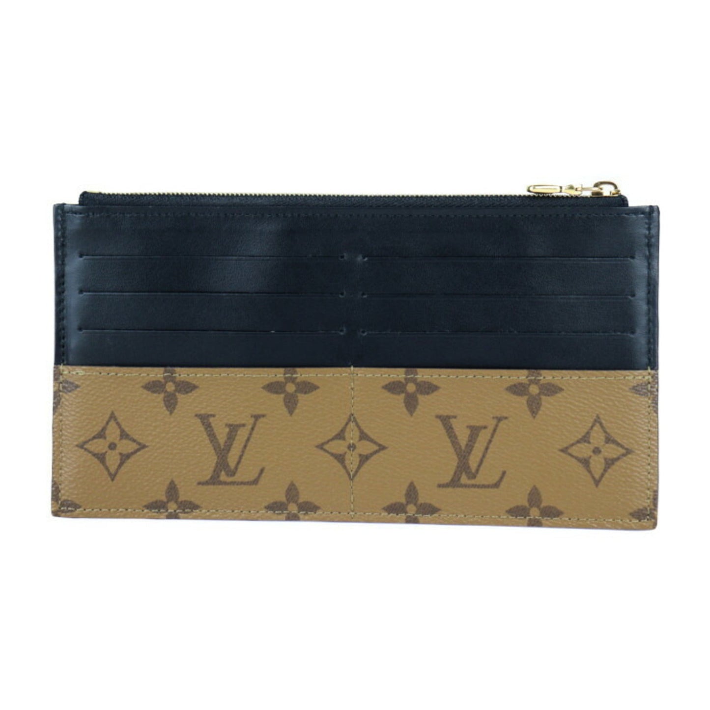 Louis Vuitton Monogram Reverse Leather Long Wallet (Bi-Fold)