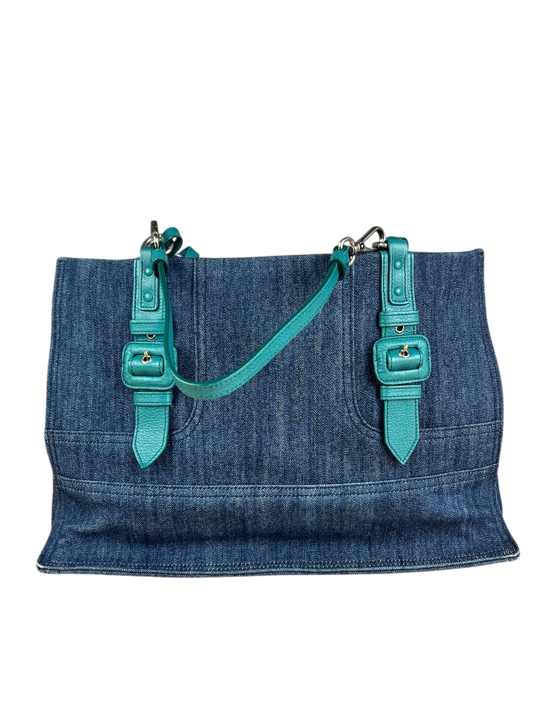 Prada Denim Etiquette 2Way Tote Bag
