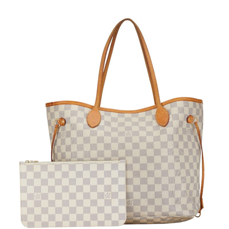 Louis Vuitton Damier Azur ark MM Tote Shoulder Bag N51107 White Ivory PVC Leather Louis Vuitton