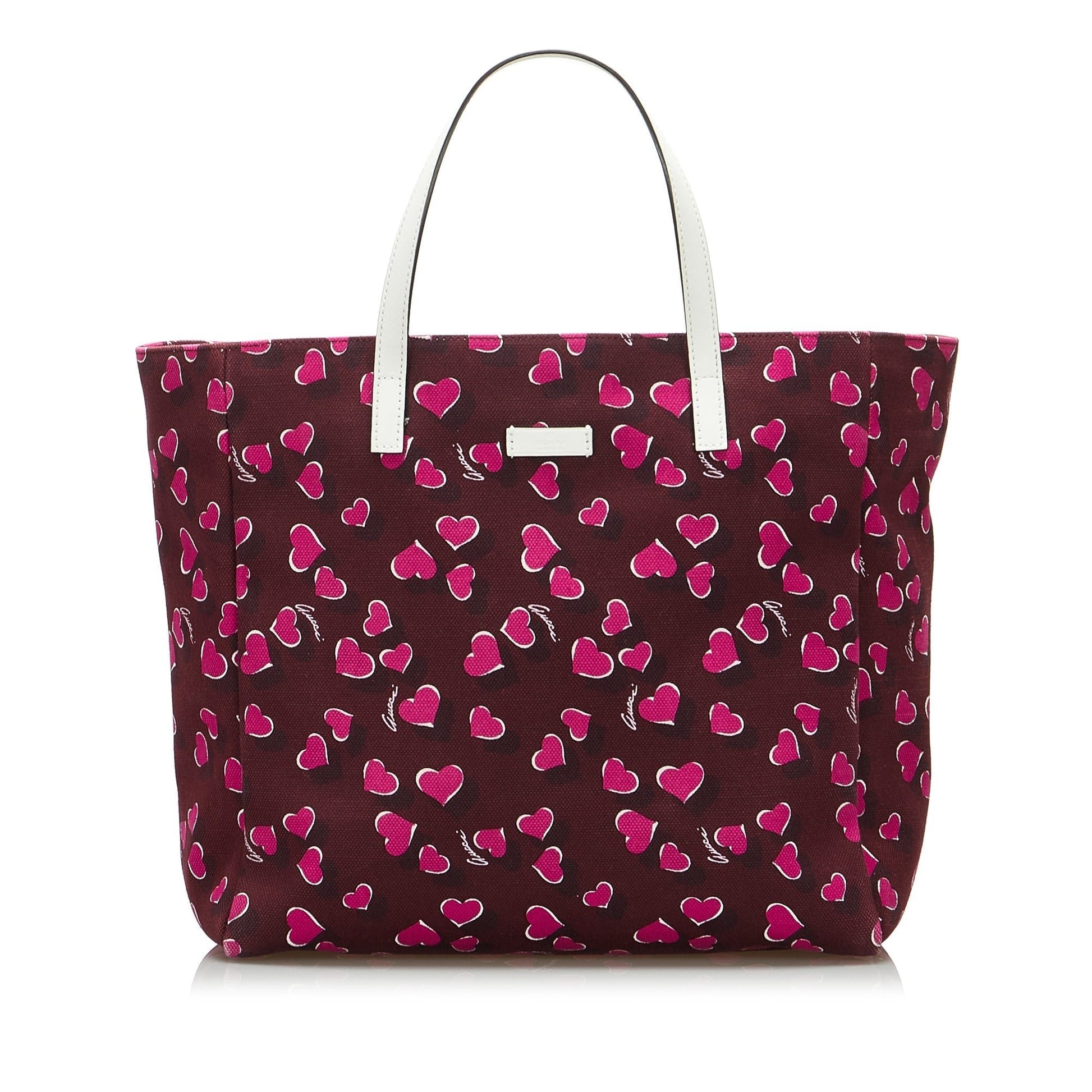 Gucci Red Leather Canvas Tote Style 5