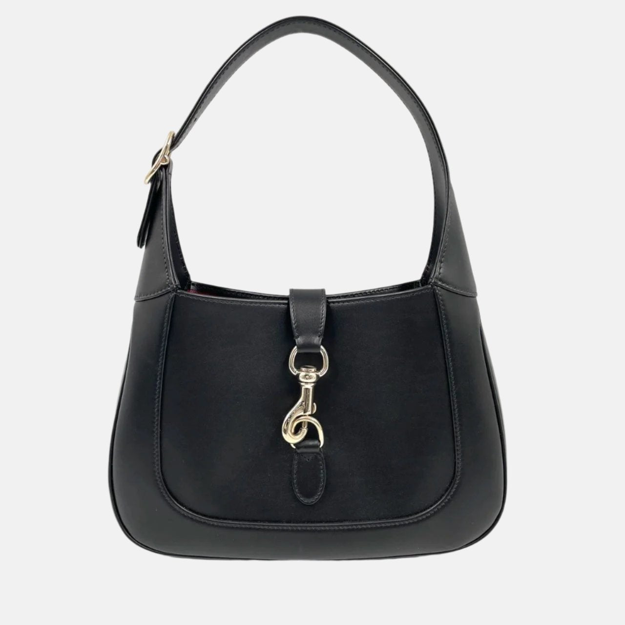 Gucci Jackie 1961 Small Black Leather Shoulder Bag Clasp