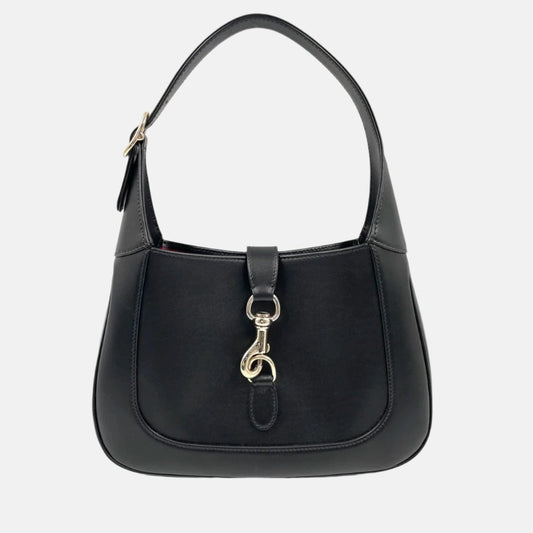 Gucci Jackie 1961 Small Black Leather Shoulder Bag Clasp
