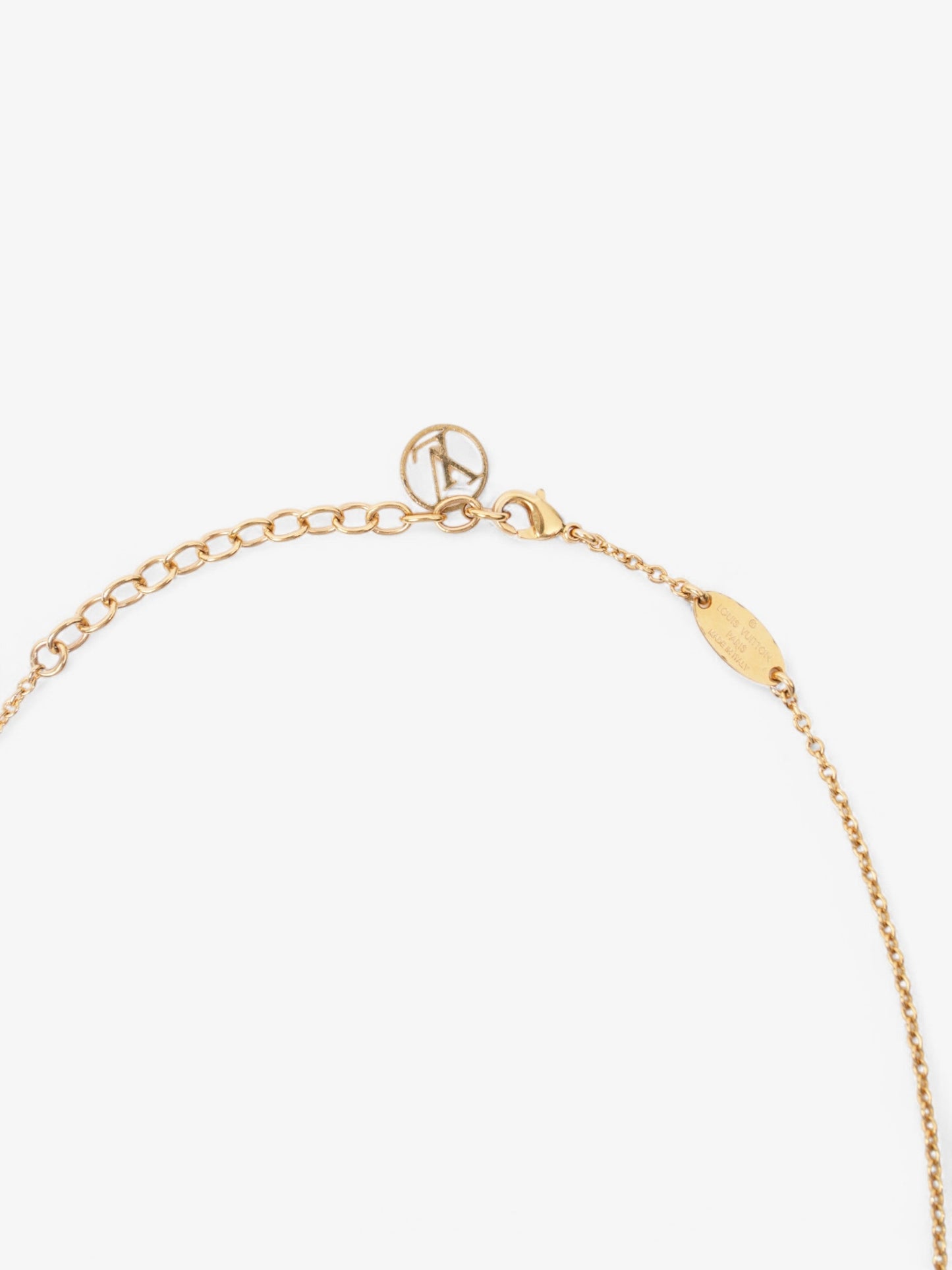 Louis Vuitton Essential V Necklace Gold Gold Plated 51cm