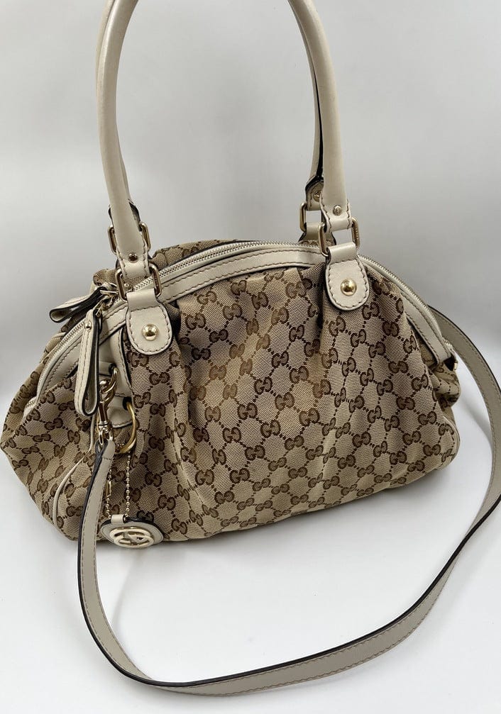 Gucci Leather Canvas Tote Style 25