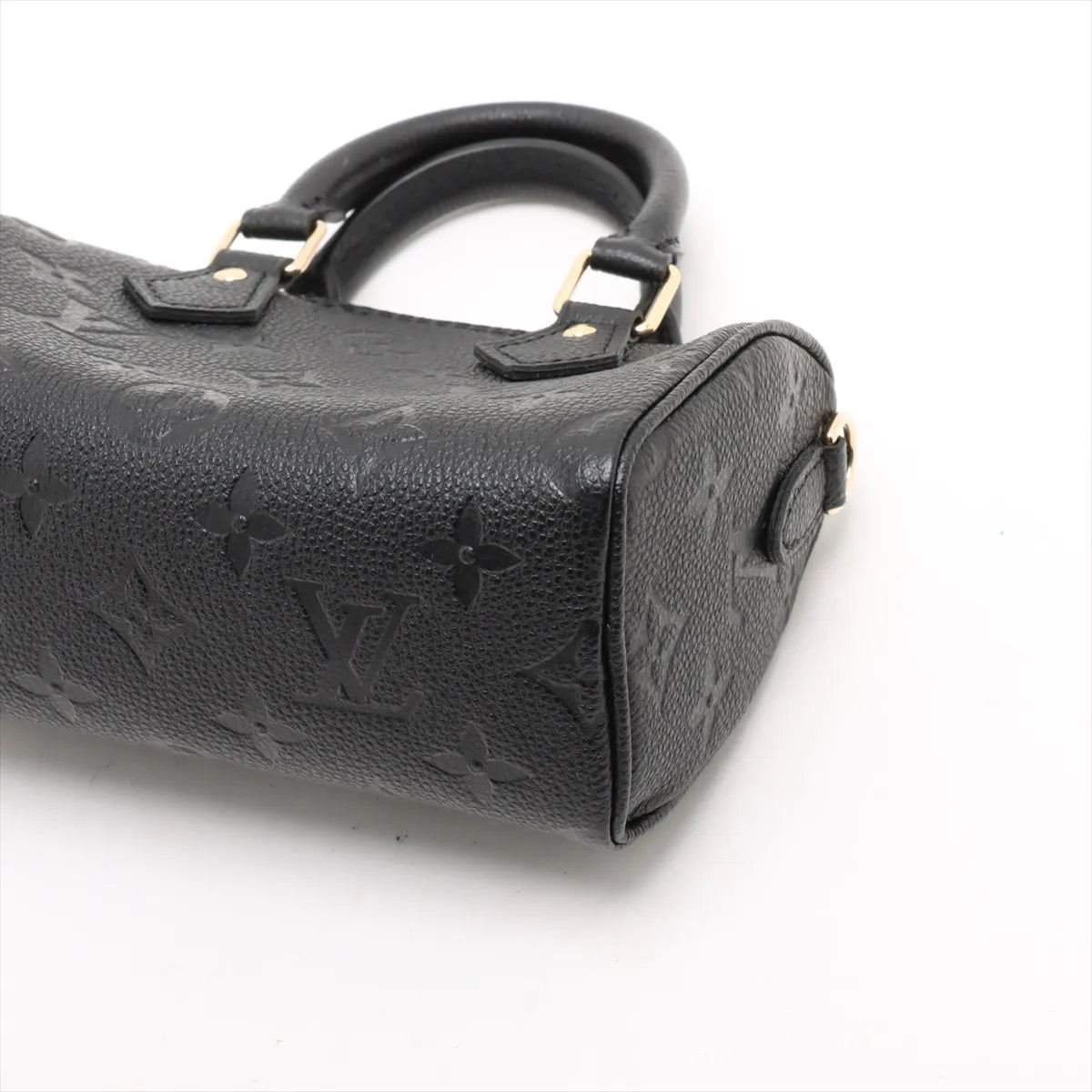 Louis Vuitton Noir Monogram Empreinte Leather Nano Speedy [Clearance Sale]