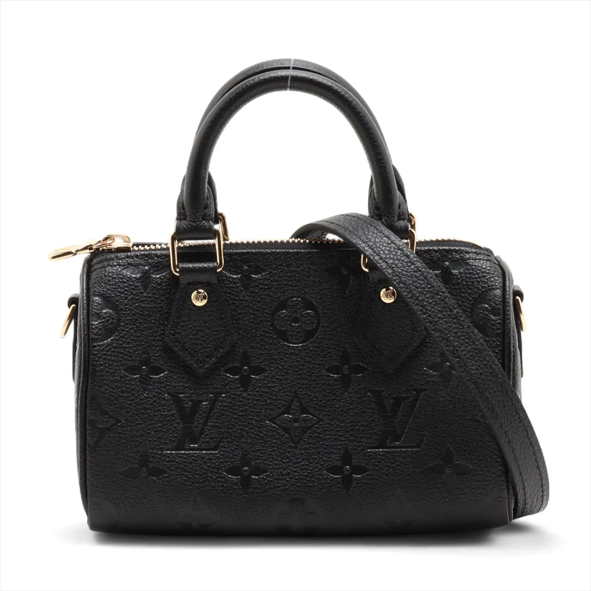 Louis Vuitton Noir Monogram Empreinte Leather Nano Speedy [Clearance Sale]