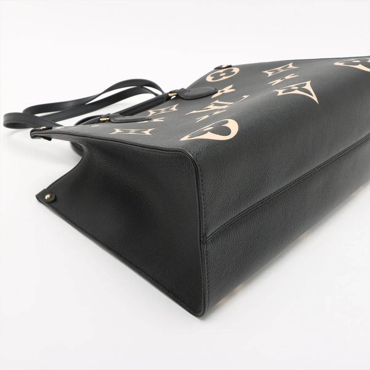 Louis Vuitton Black Beige Bicolor Monogram Empreinte Leather OnTheGo MM [Clearance Sale]