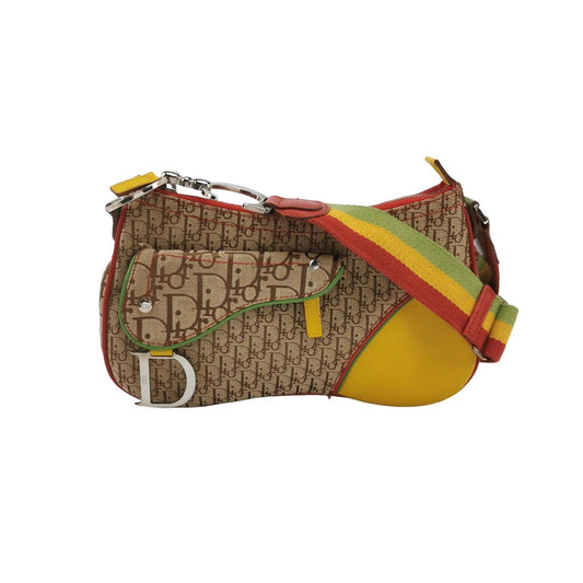 Dior Rasta Trotter Double Saddle Crossbody Shoulder Bag