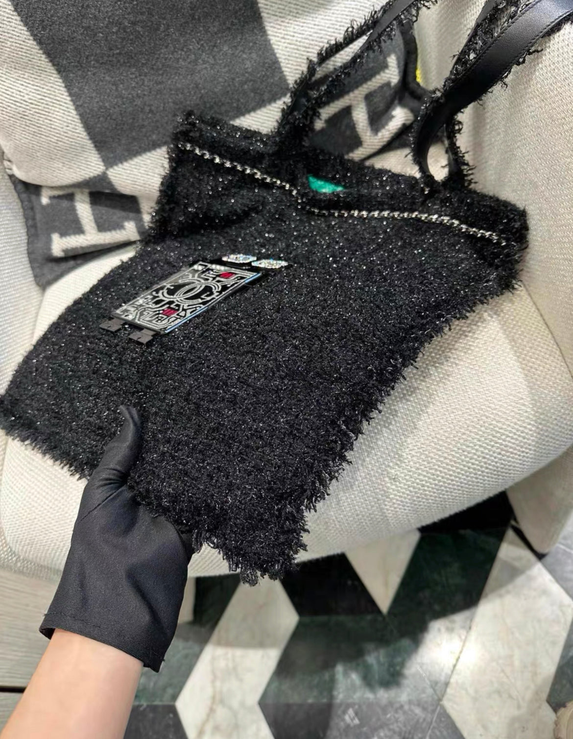 Chanel Spring 2017 Shopping in Fabrics  Robot Tote Bag
