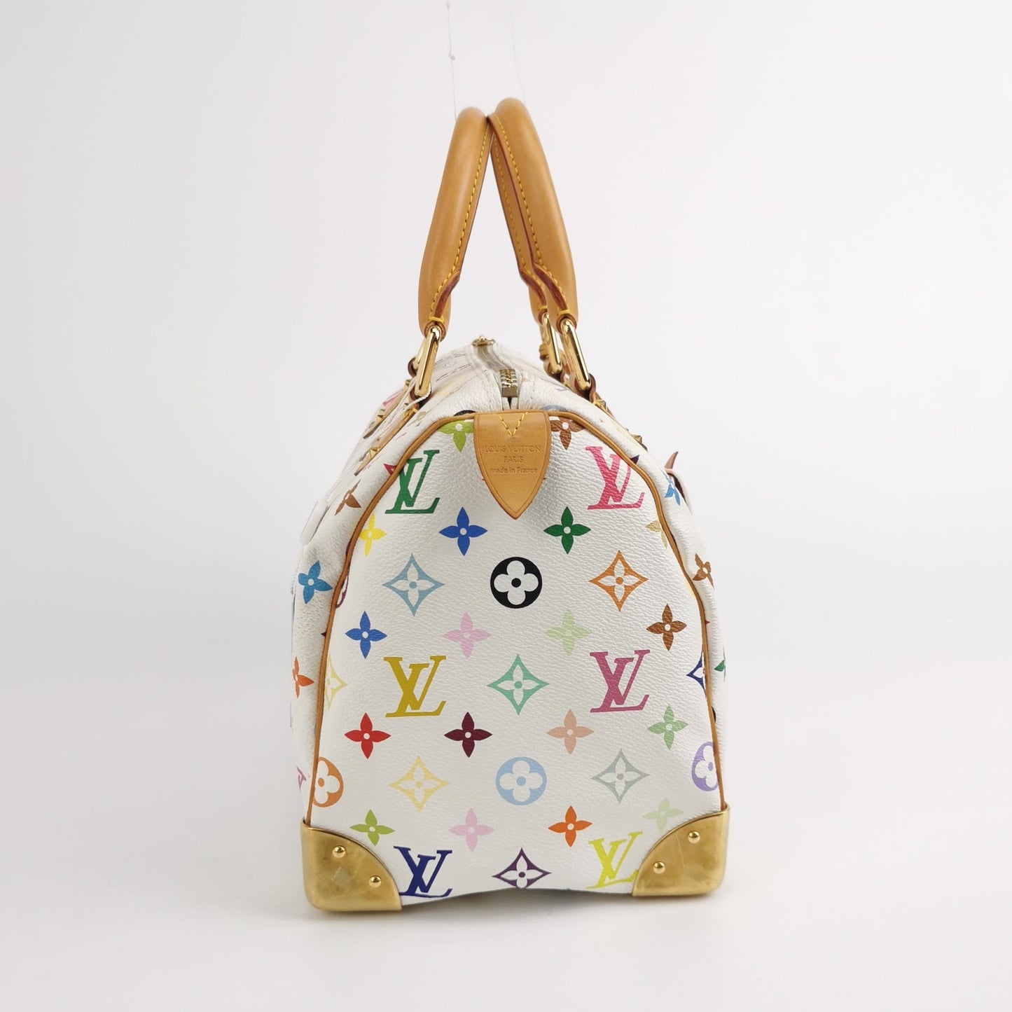 Louis Vuitton x Takashi Murakami Speedy 30 Lock White Multicolor