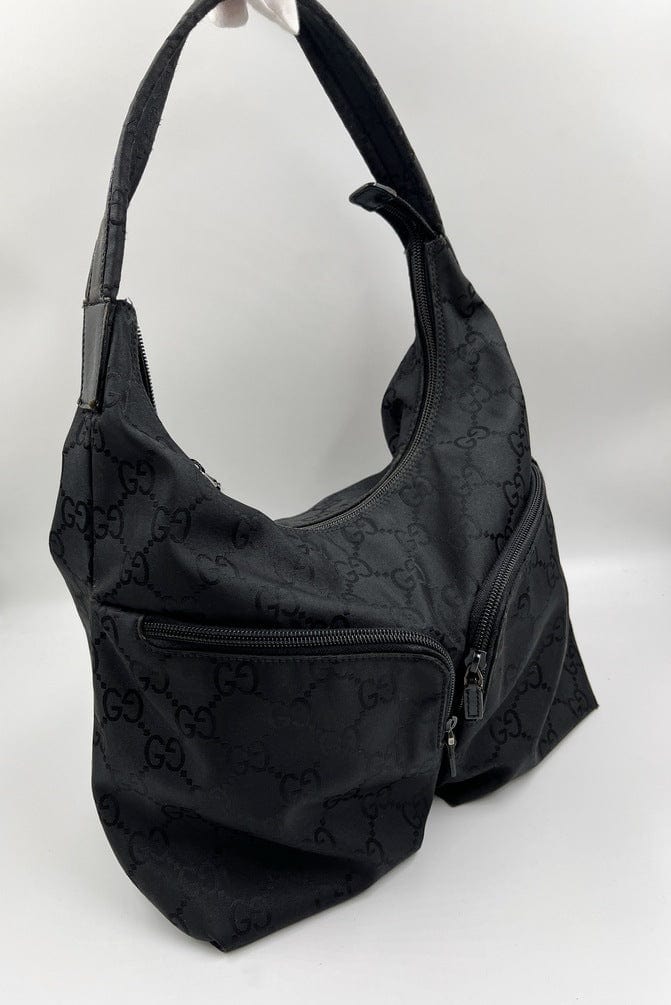 Gucci Leather Nylon Shoulder Bag Style 5