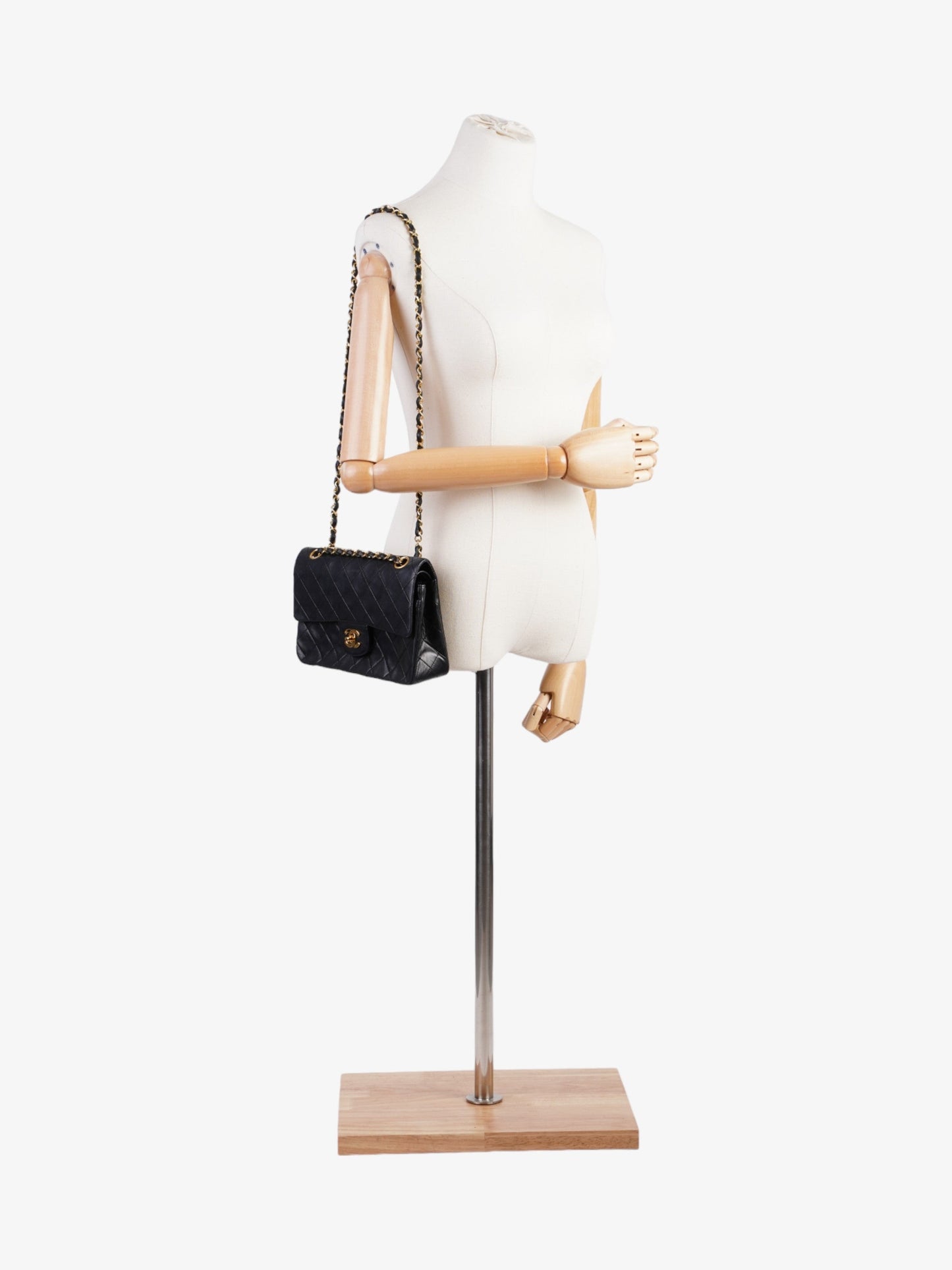 Chanel Classic Double Flap Black Lambskin Leather Small