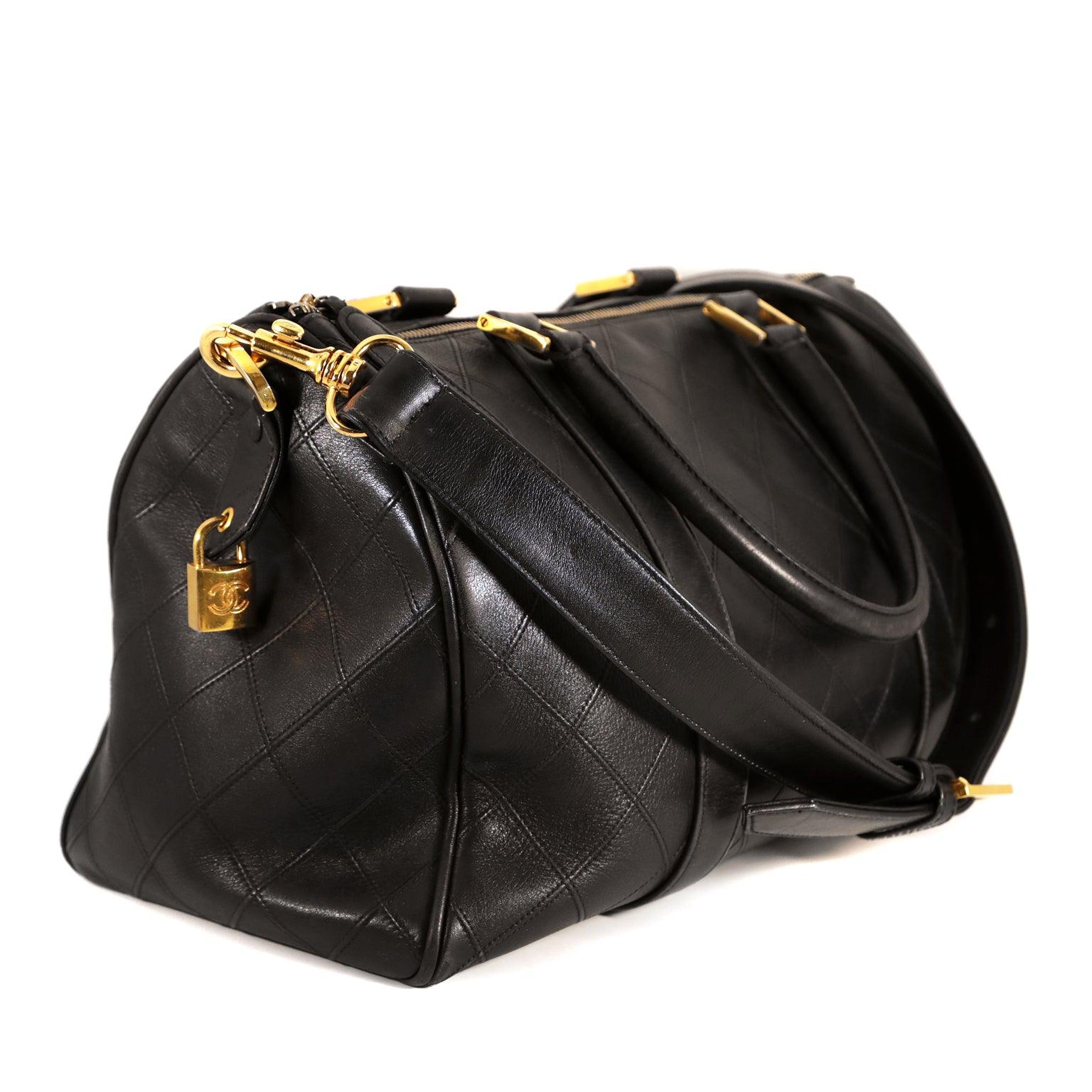 Chanel Black Leather Speedy Bag