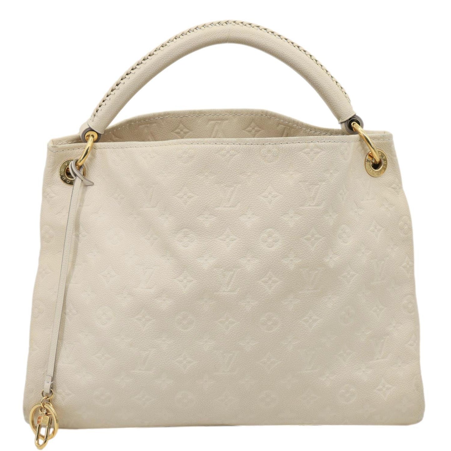LOUIS VUITTON Artsy MM Monogram Empreinte Leather Hobo Bag Off White