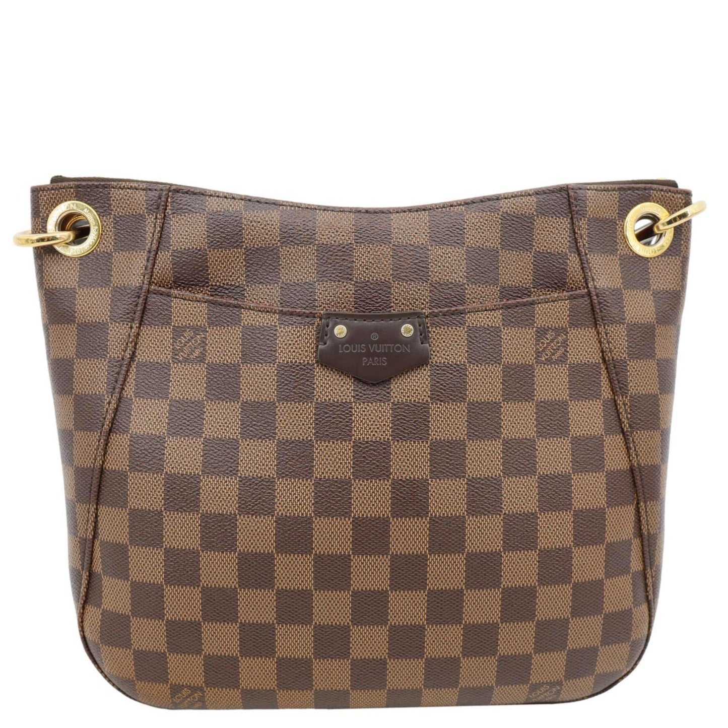 LOUIS VUITTON South Bank Besace Damier Ebene Crossbody Bag Brown