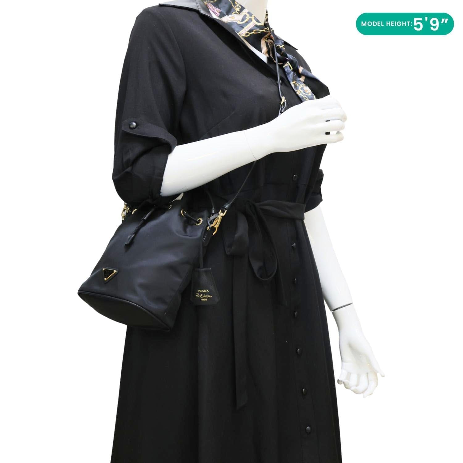 PRADA Re-Edition 1978 Mini Re-Nylon Bucket Bag Black