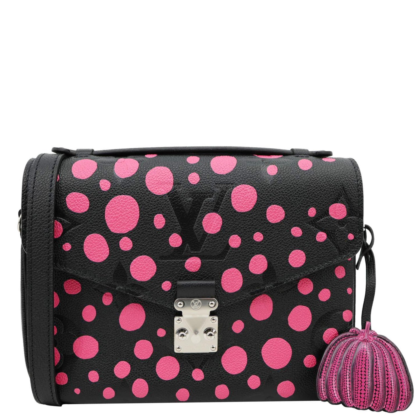 LOUIS VUITTON LV x YK Dots Métis Pochette Giant Monogram Empreinte Leather Crossbody Bag Pink