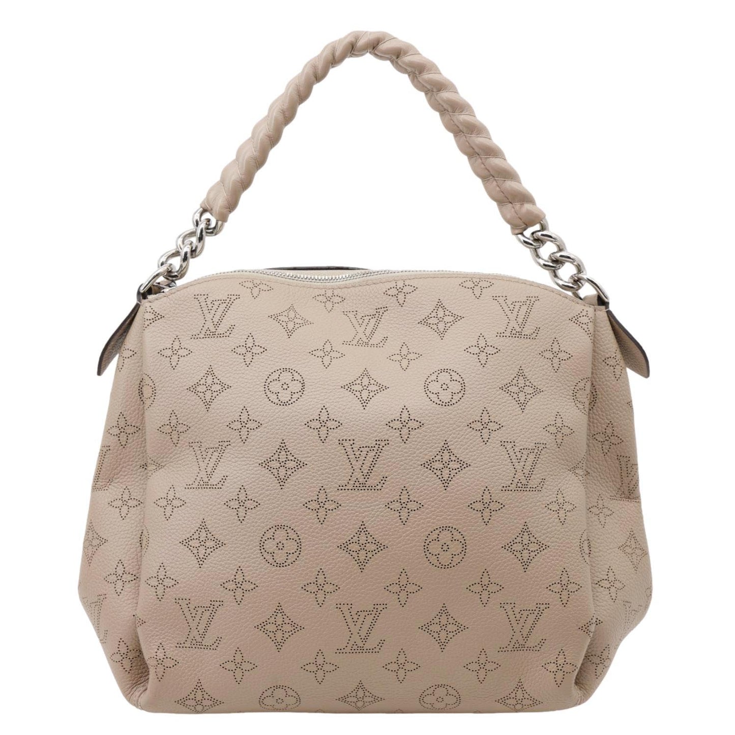 LOUIS VUITTON Babylone BB Mahina Leather Chain Shoulder Bag Galet