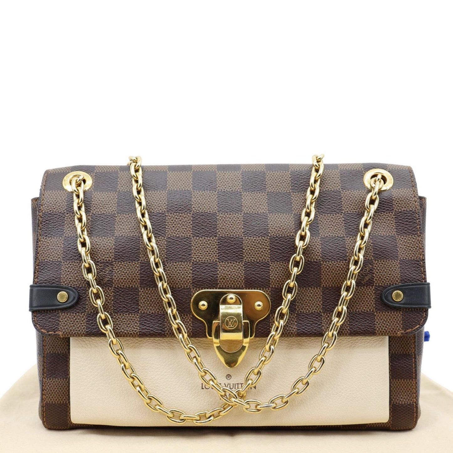 LOUIS VUITTON Vavin PM Damier Ebene Crossbody Bag Cream