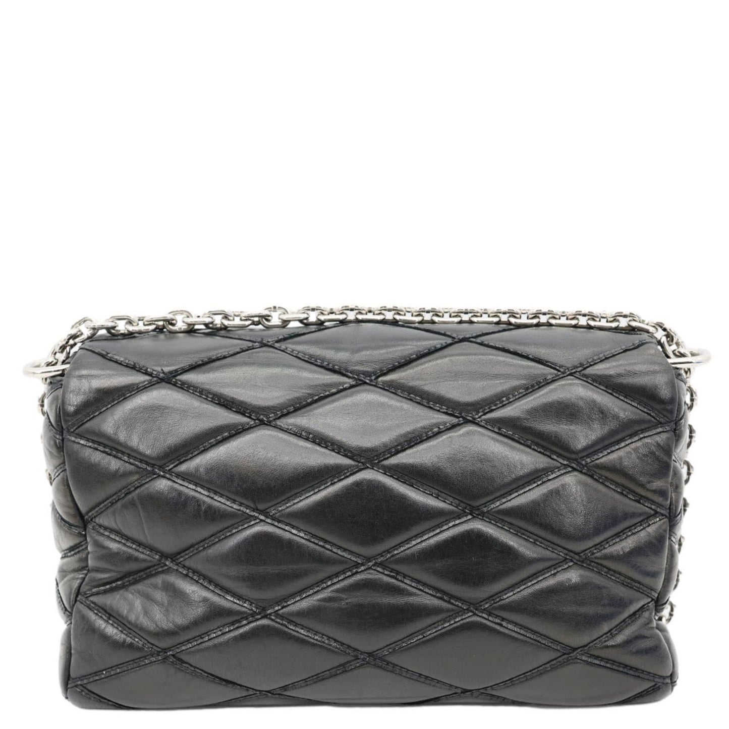 LOUIS VUITTON GO-14 MM Malletage Quilted Lambskin Leather Crossbody Bag Black