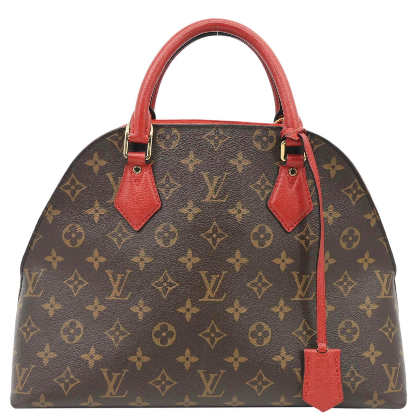 LOUIS VUITTON Alma B'N'B Monogram Canvas Shoulder Bag Red