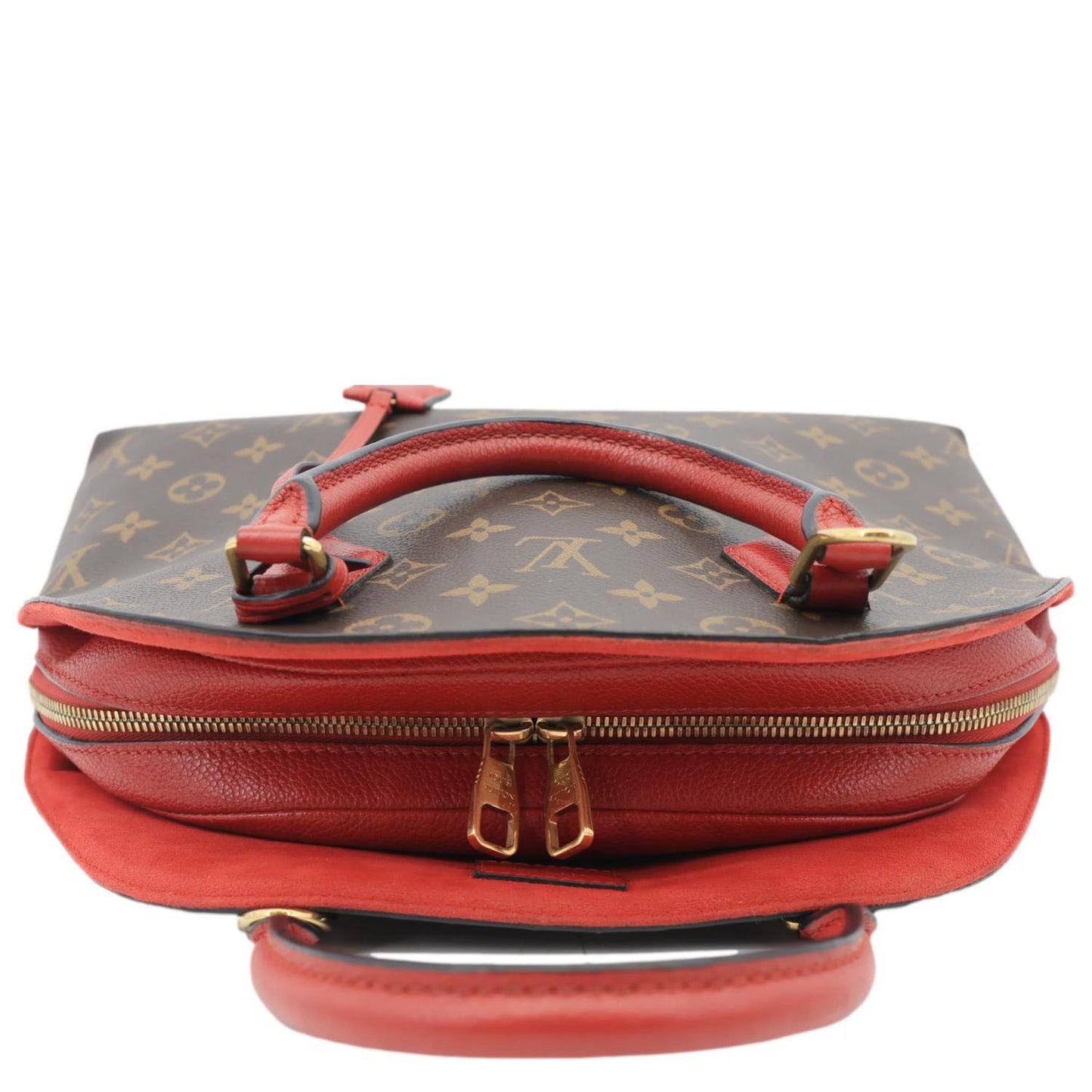 LOUIS VUITTON Alma B'N'B Monogram Canvas Shoulder Bag Red