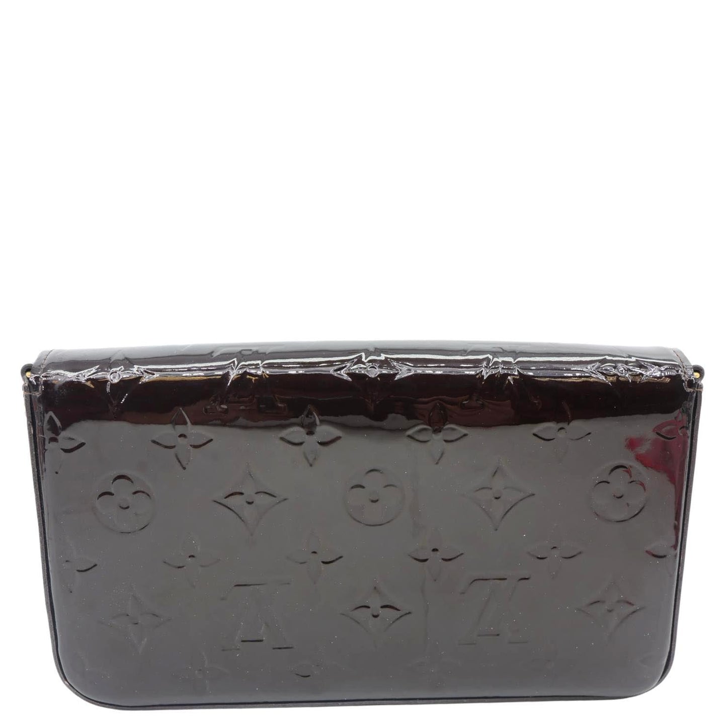 LOUIS VUITTON Felicie Pochette Monogram Vernis Shoulder Bag Amarante
