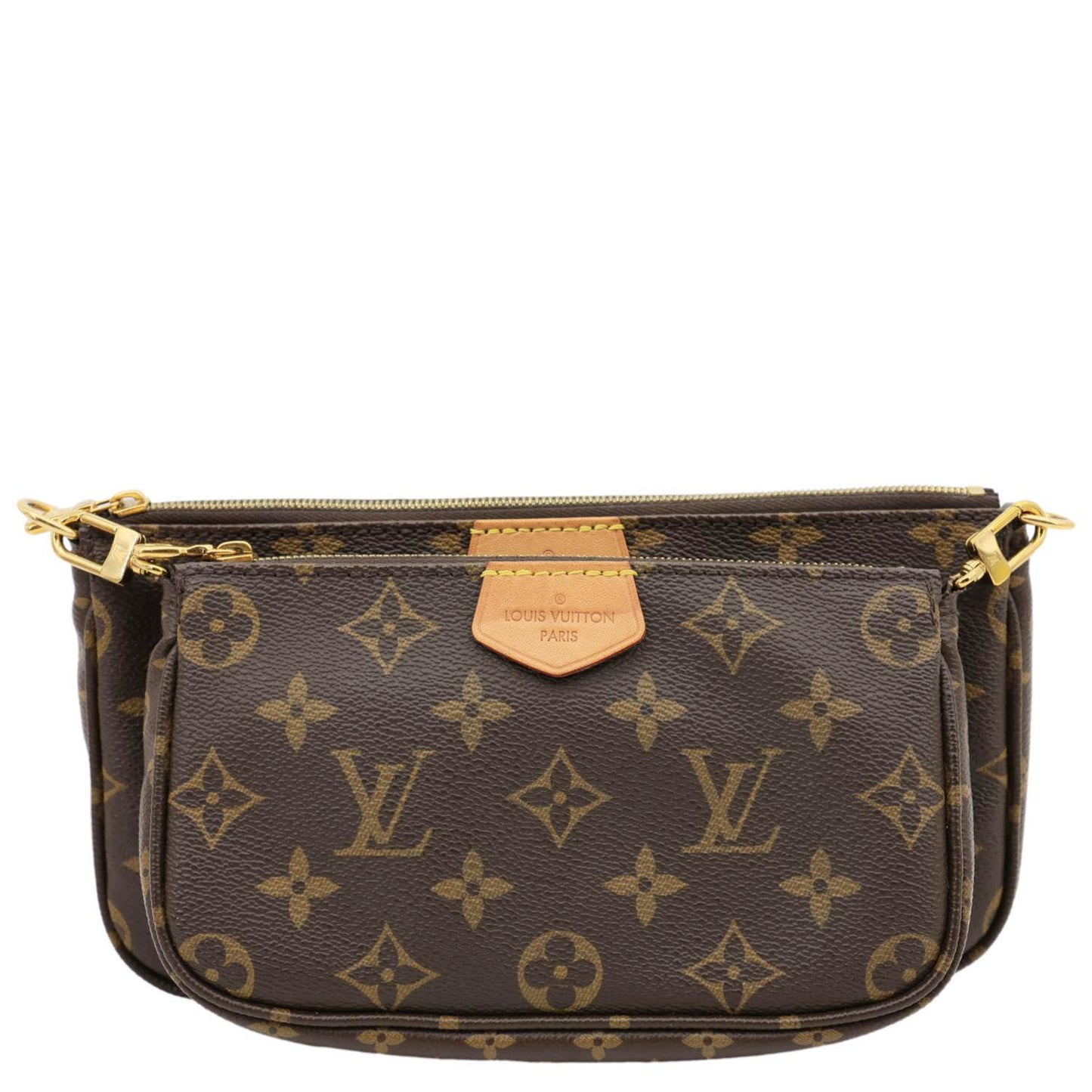 LOUIS VUITTON Multi Pochette Accessoires Monogram Canvas Crossbody Bag Brown