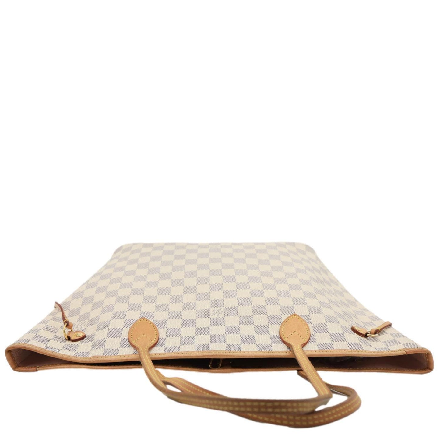 LOUIS VUITTON Neverfull MM Damier Azur Tote Shoulder Bag Rose Ballerine