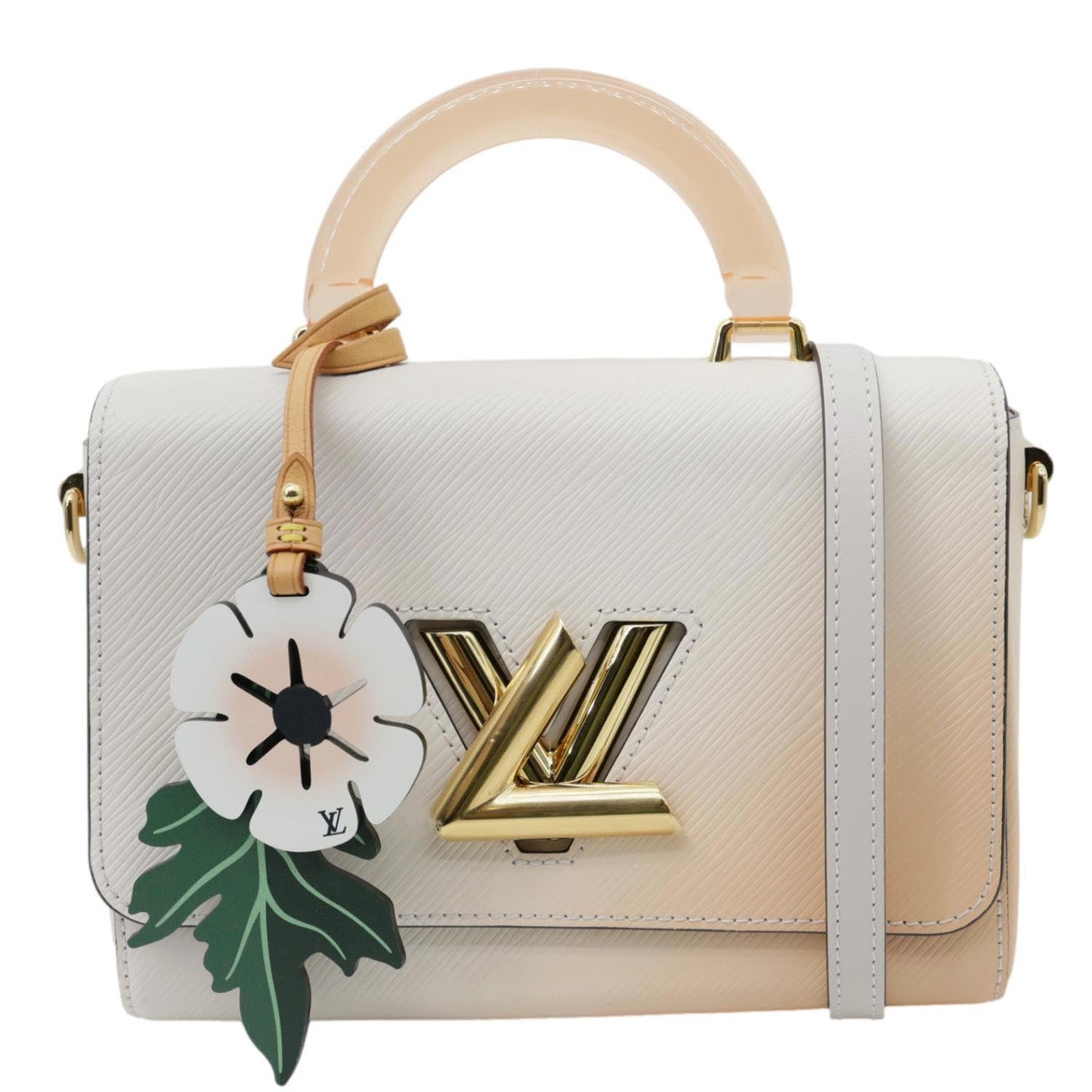 LOUIS VUITTON Twist MM Gradient Epi Leather Crossbody Bag Brume