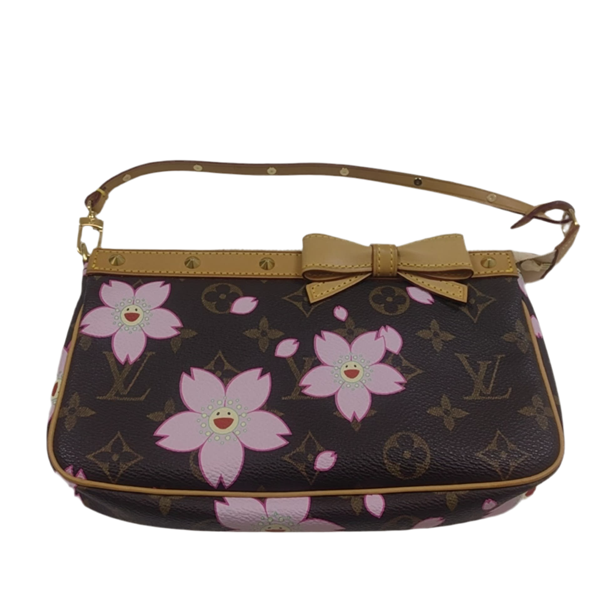 Louis Vuitton x Takashi Murakami Cherry Blossom on Brown Monogram Pochette Accessoire