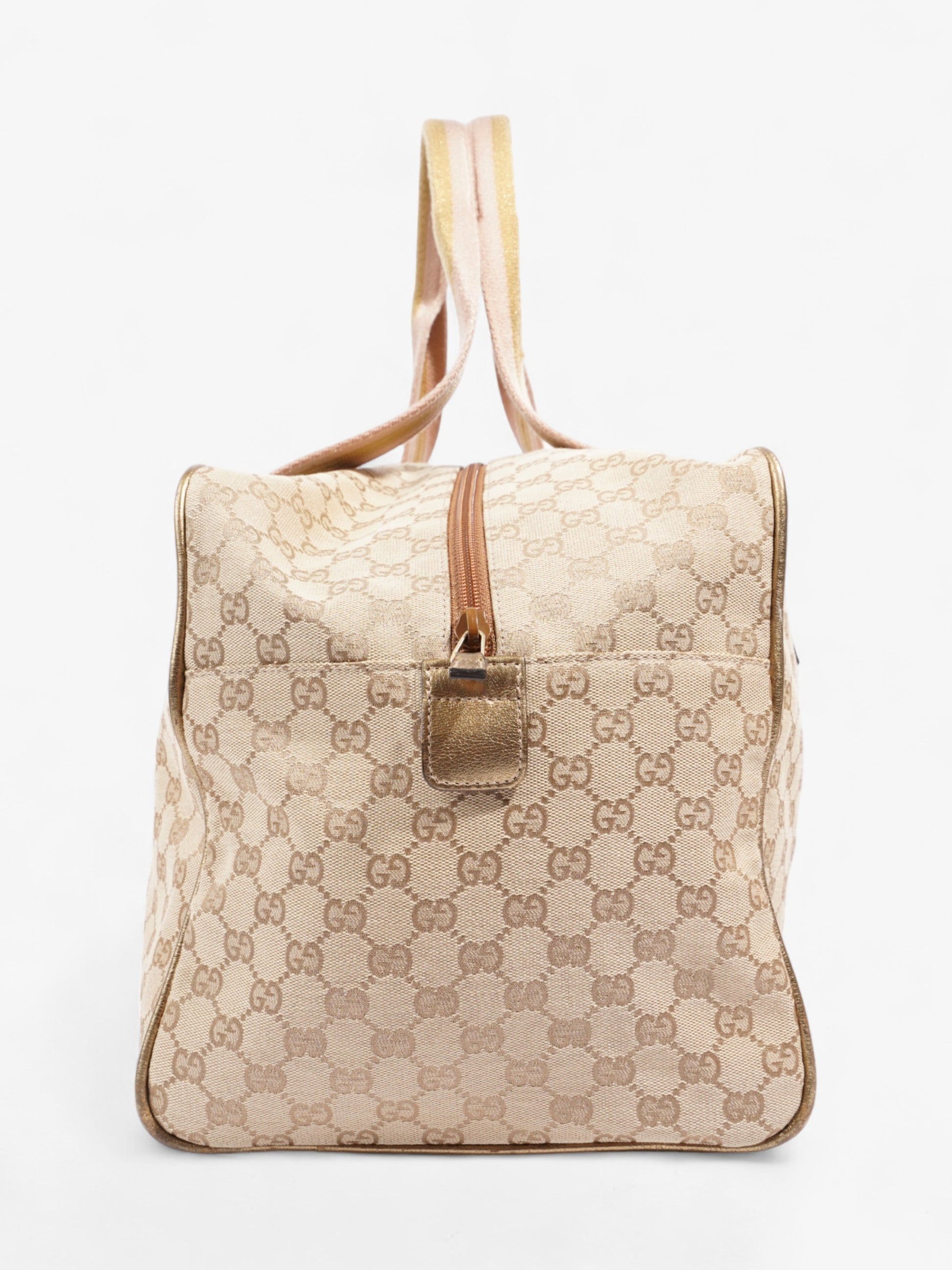 Gucci Interlocking G Travel Bag GG Supreme / Gold / Pink Canvas