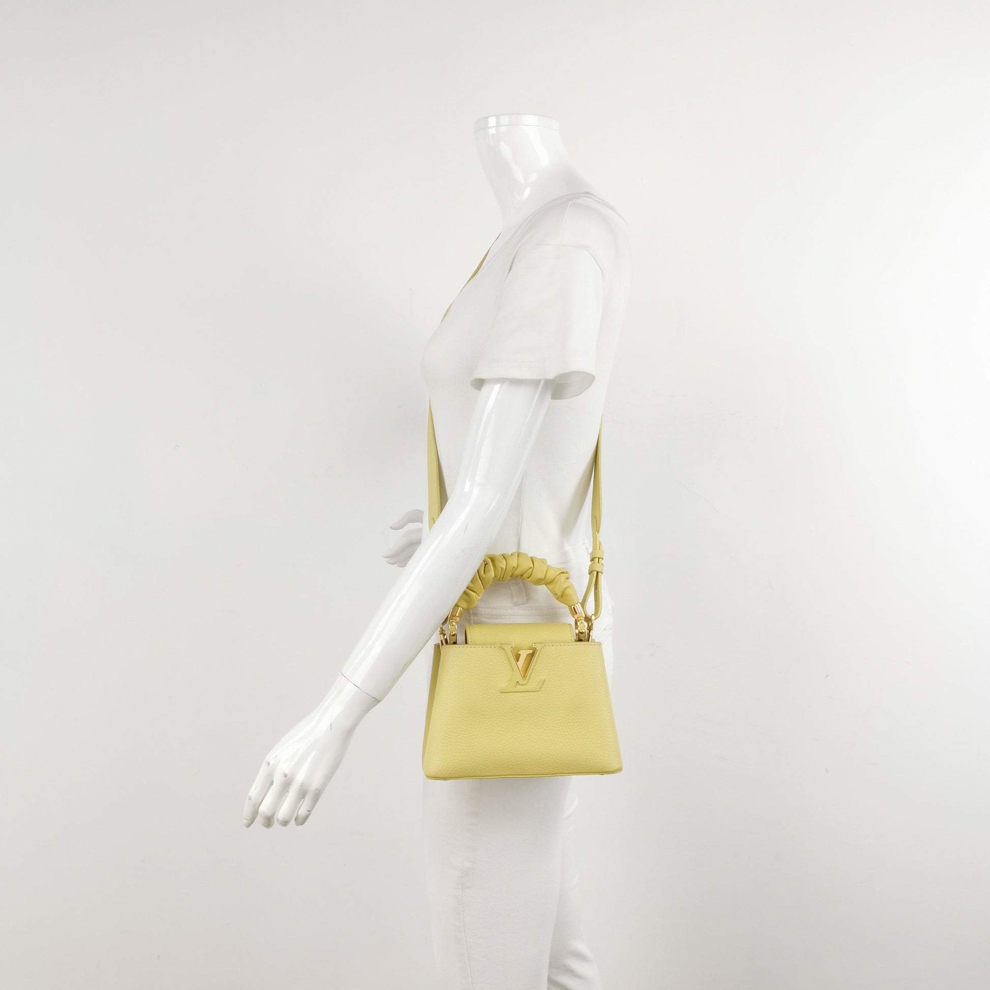 Louis Vuitton Capucines Mini Yellow Leather Crossbody Bag