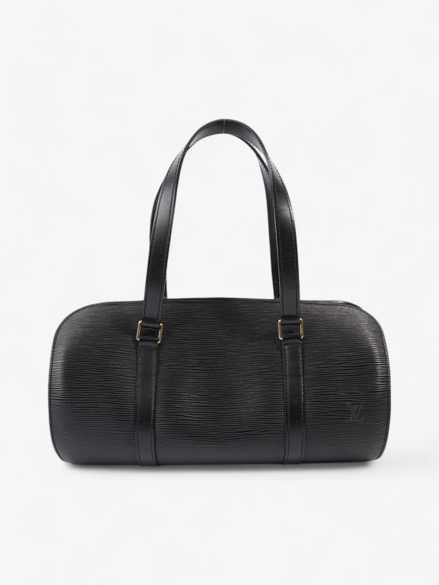 Louis Vuitton Soufflot w/ Pouch Black Calfskin Leather