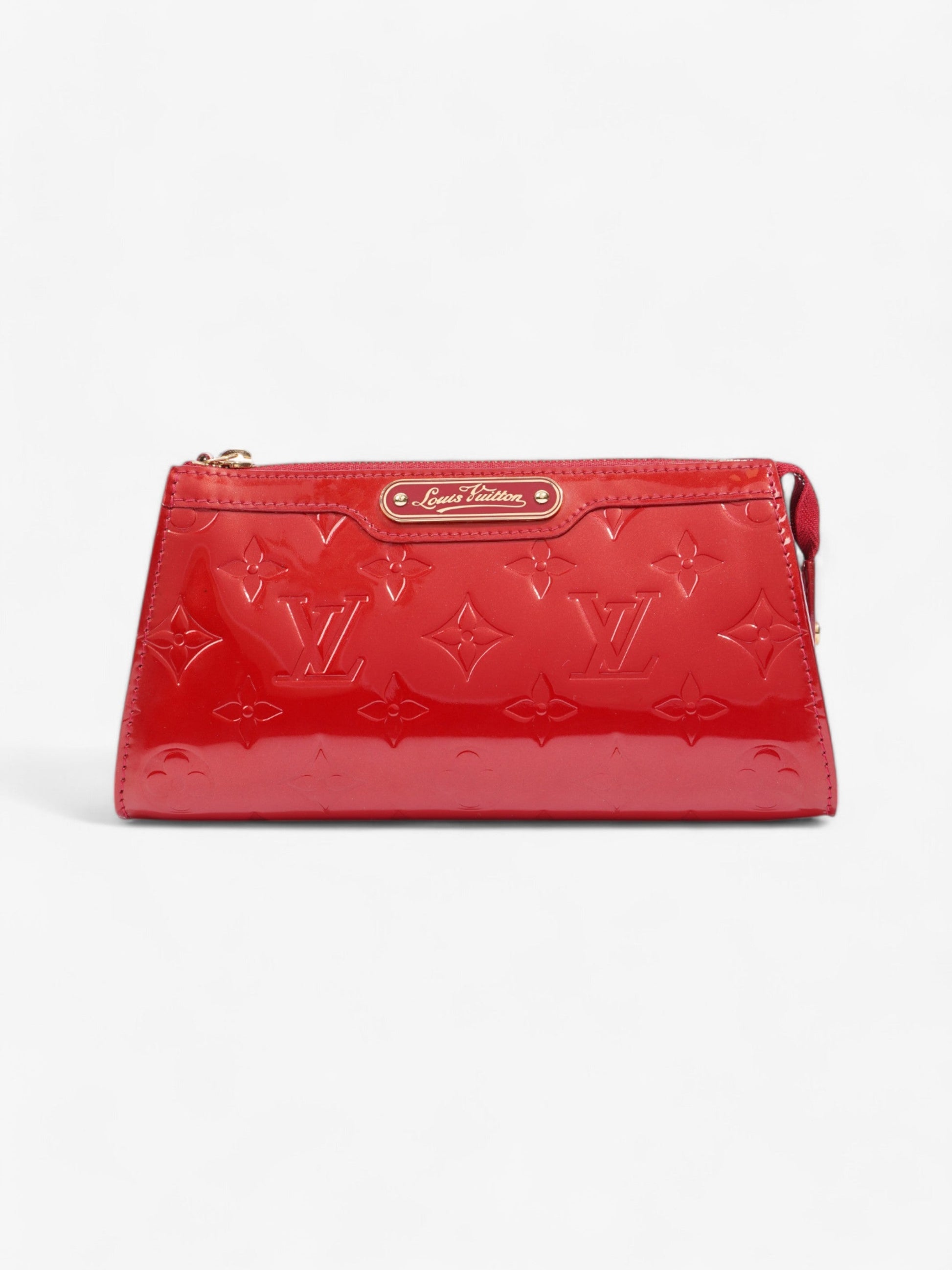 Louis Vuitton Trousse Cosmetic Pouch Monogram Vernis / Red Vernis Leather