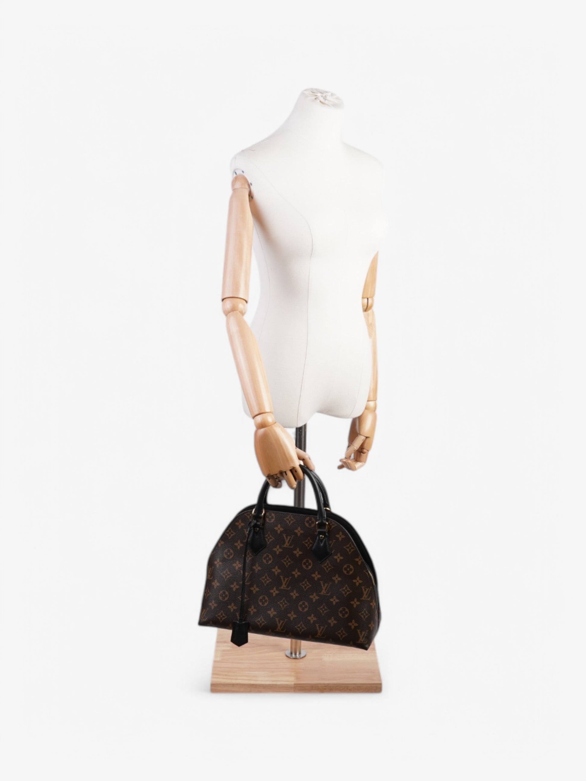 Louis Vuitton Alma Macassar 2 Way Monogram / Black Coated Canvas