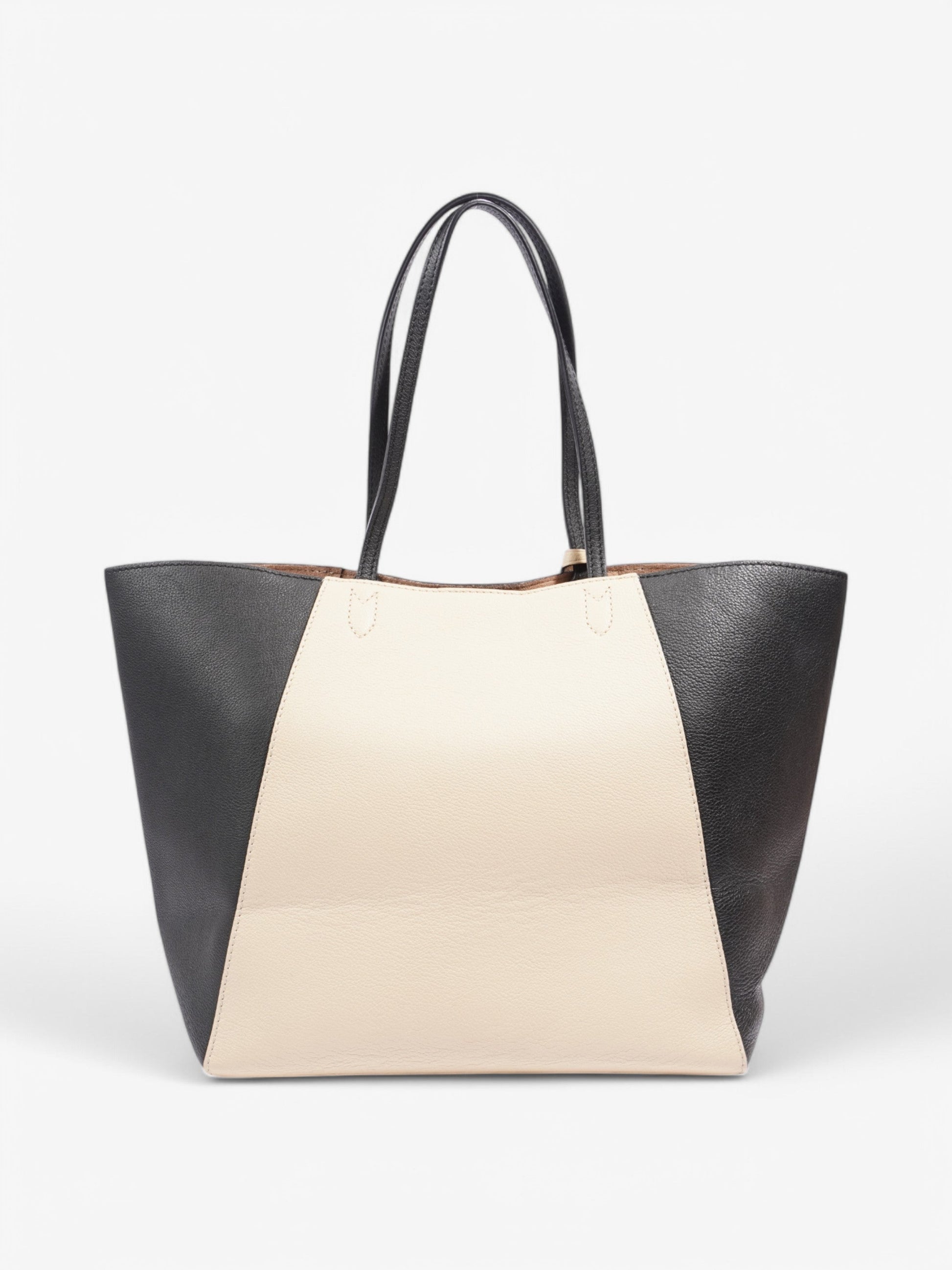 Louis Vuitton Lock Me Tote Beige / Black Calfskin Leather