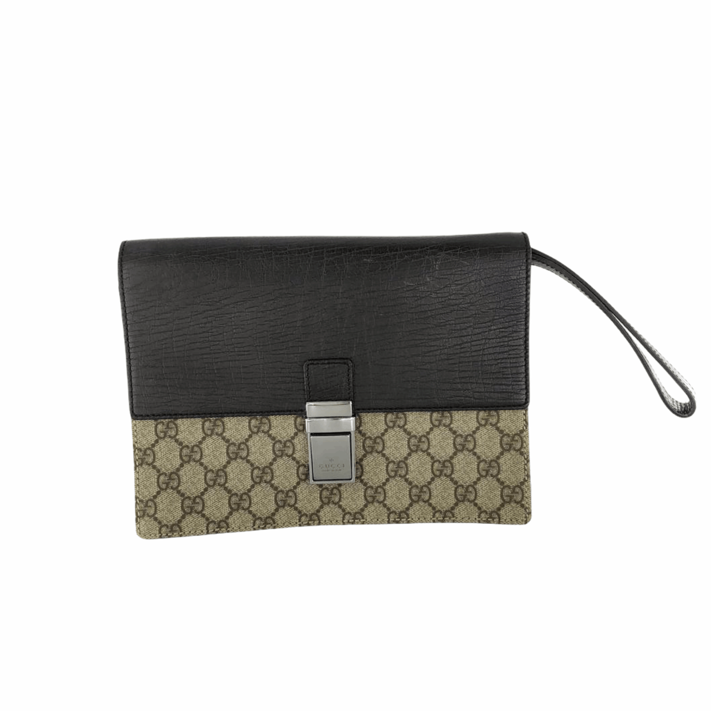 Gucci Monogram Leather Canvas Shoulder Bag