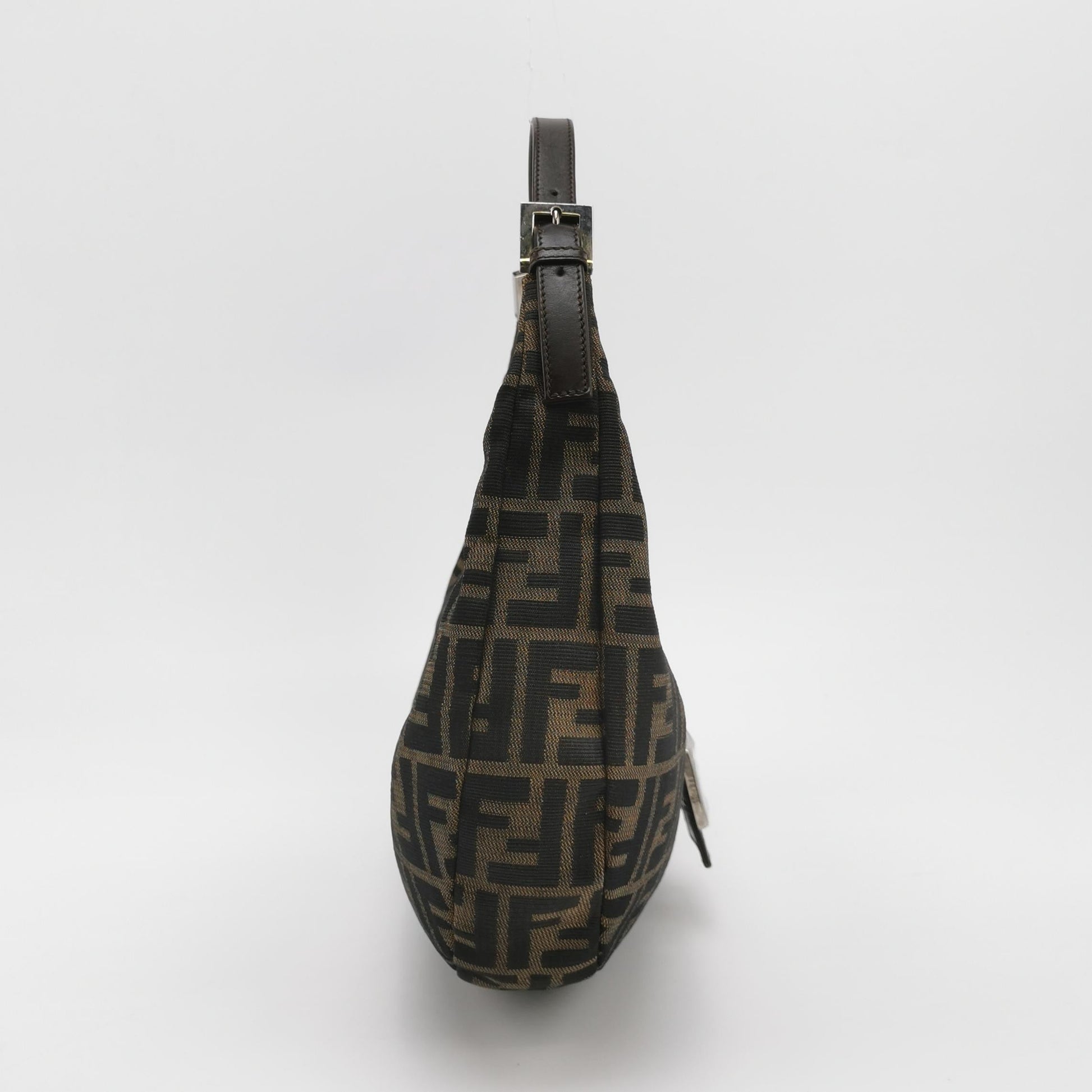 Fendi Croissant Shoulder Bag Medium Zucca Monogram Canvas