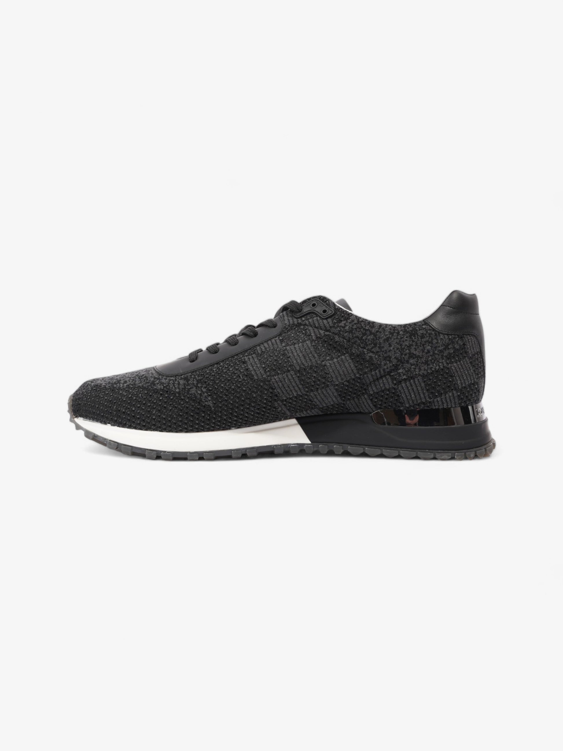 Louis Vuitton Damier Run Away Sneakers Black / Grey Tweed EU 42 UK 8