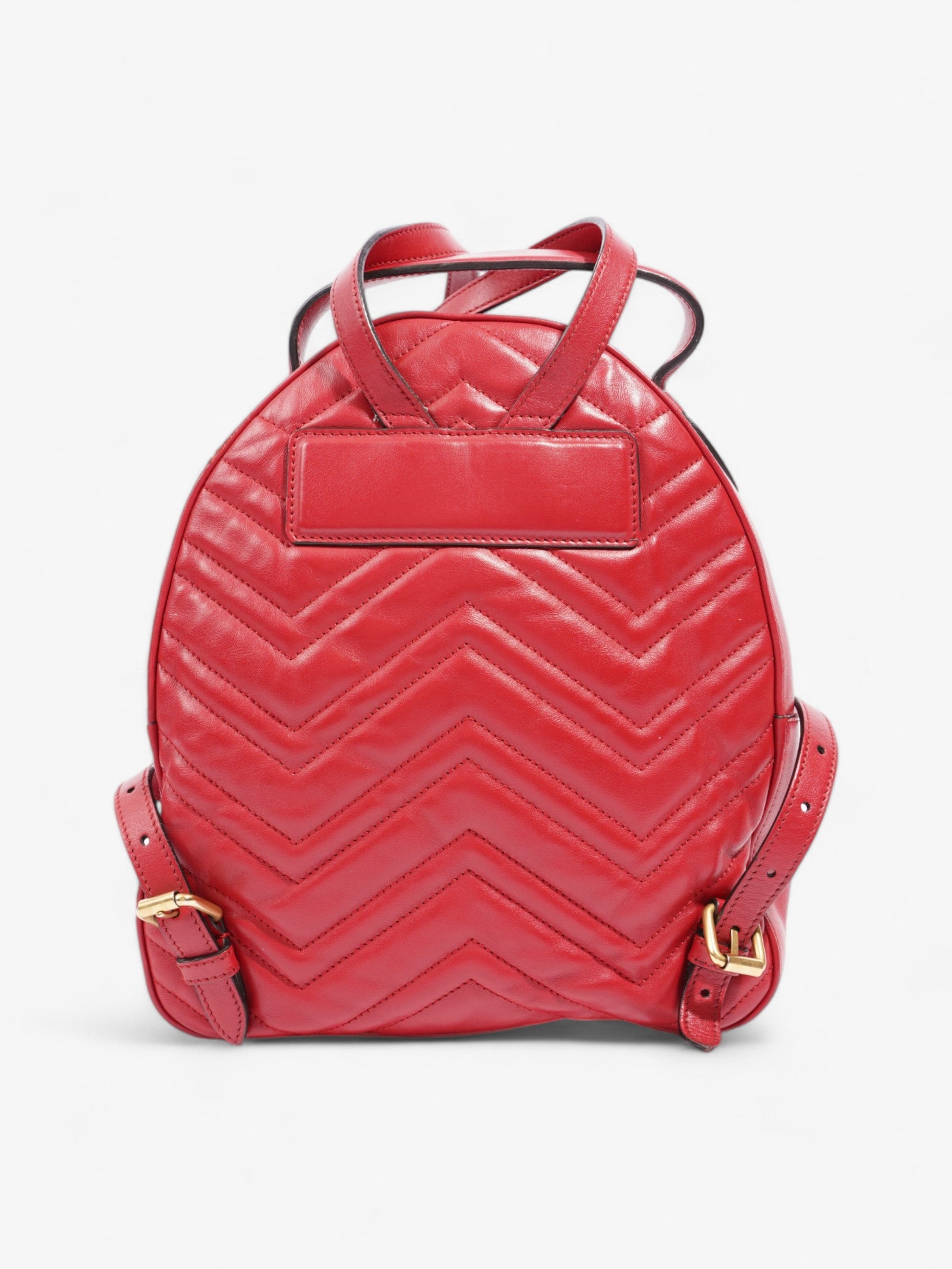 Gucci Marmont Backpack Red Matelasse Leather