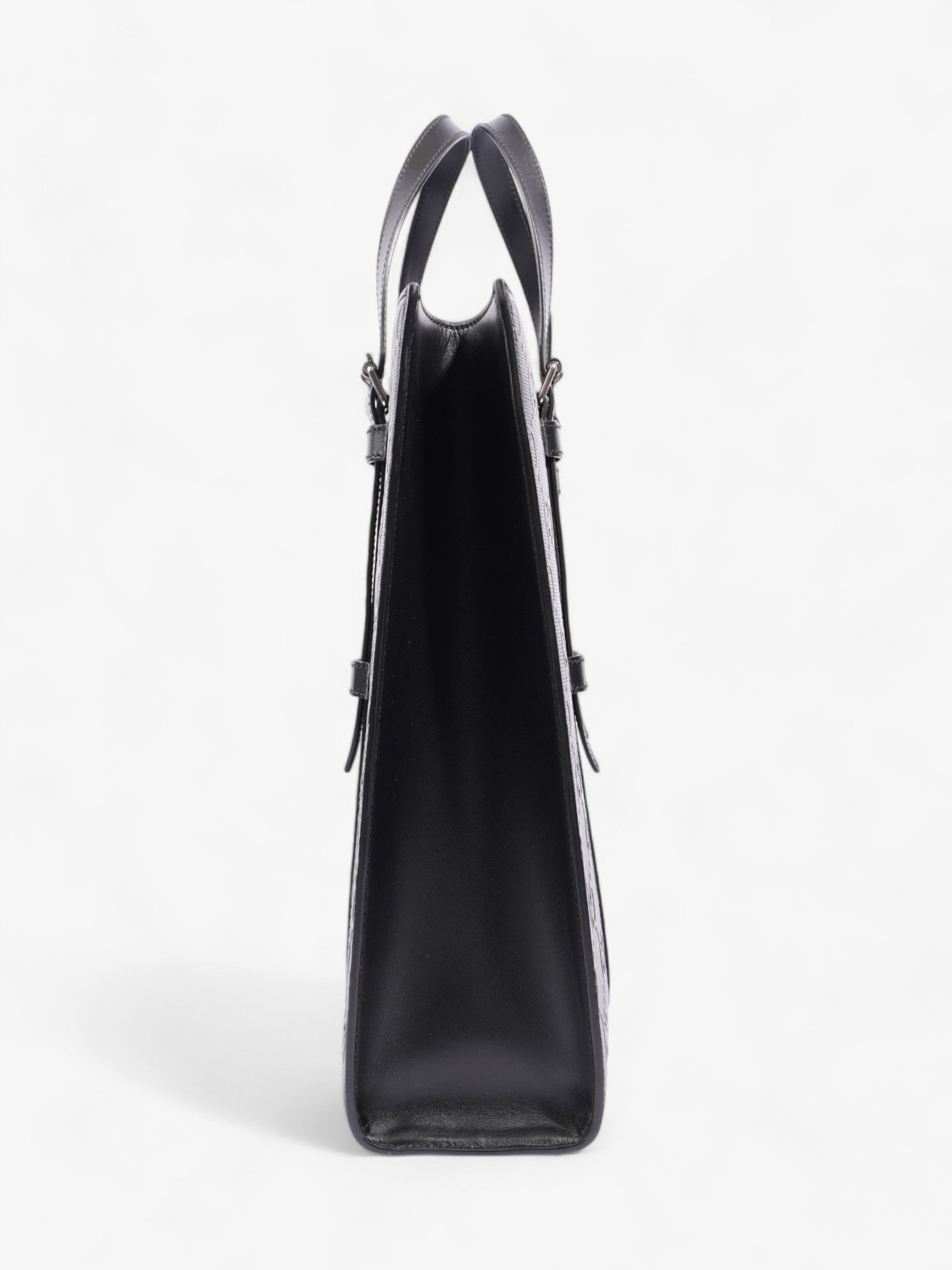 Gucci GG Tote Bag Black Embossed Leather Medium