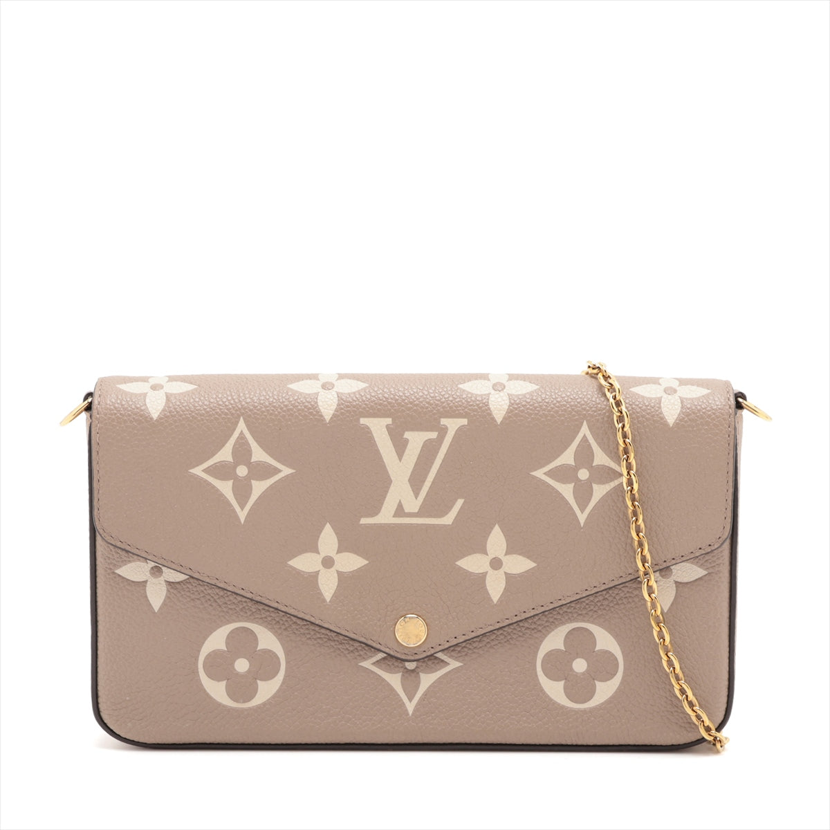 Louis Vuitton Tourterelle Monogram Empreinte Leather Felicie [Clearance Sale]