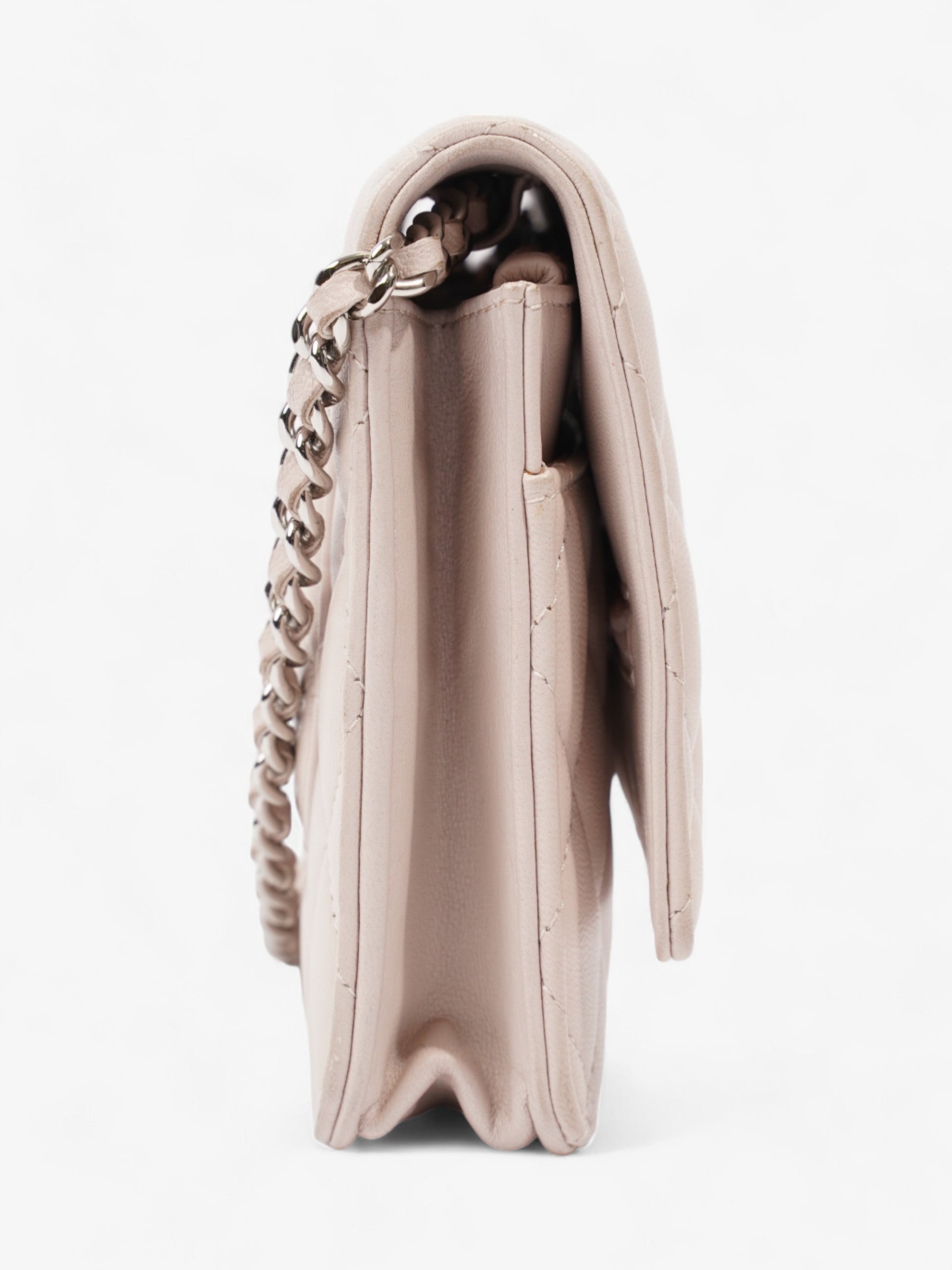Chanel Classic Wallet On Chain Pale Pink Lambskin Leather