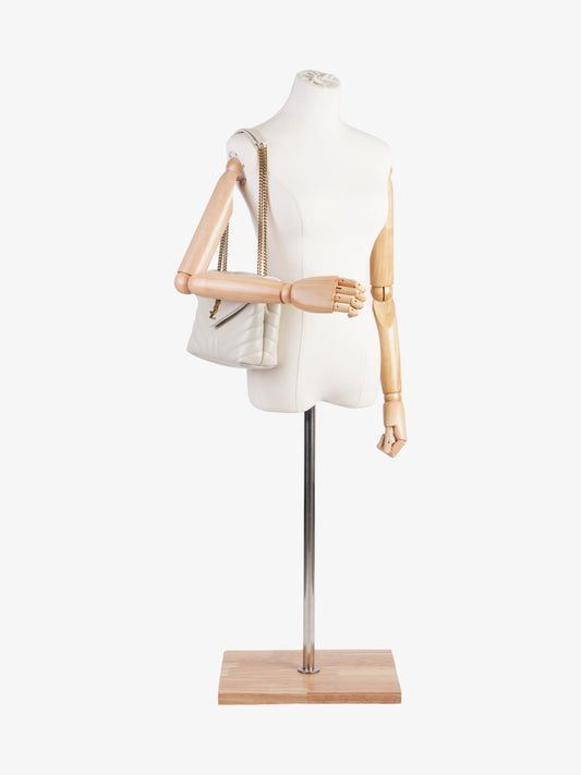 Saint Laurent LouLou Blanc Calfskin Leather Small