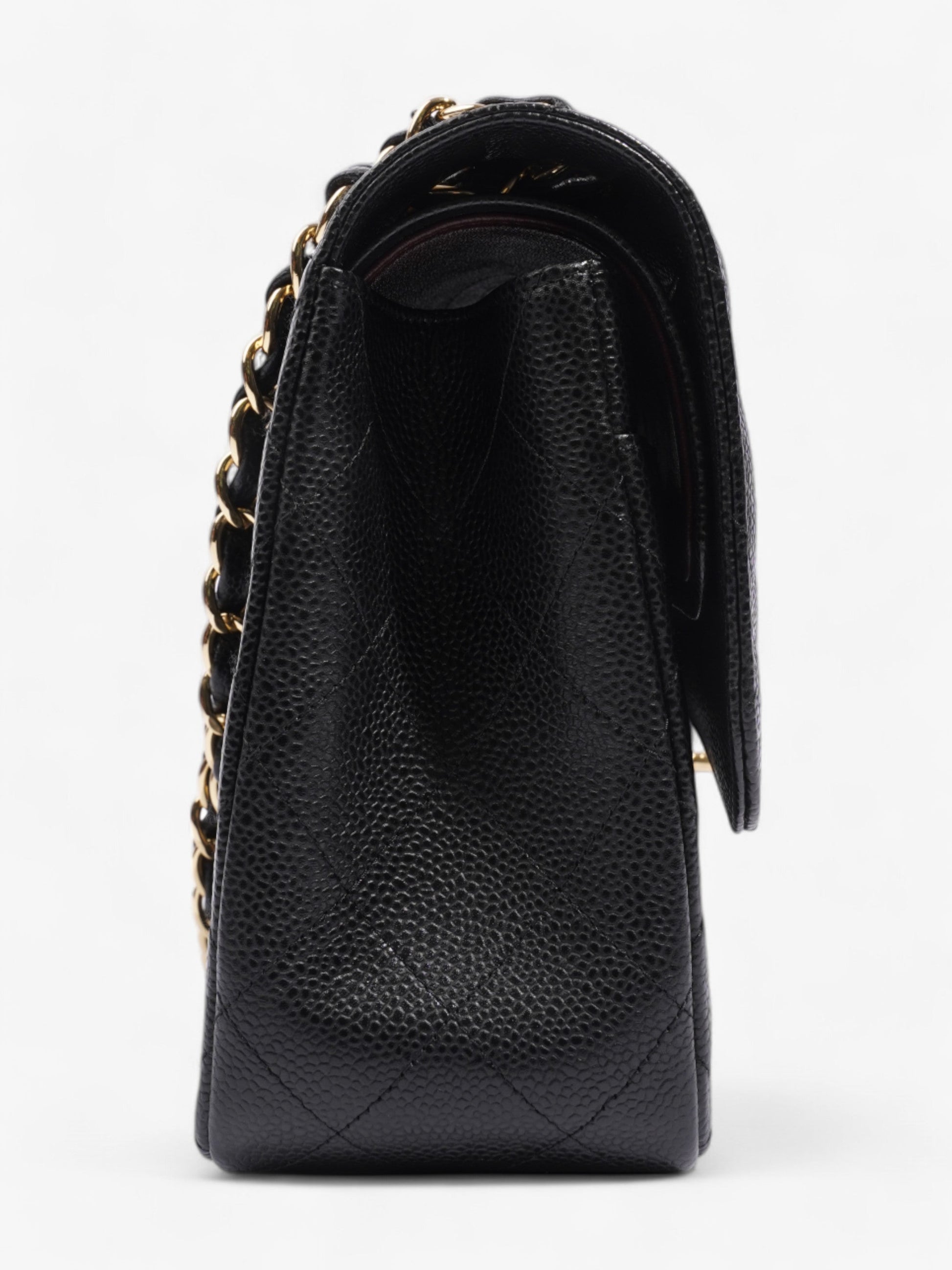 Chanel Classic Double Flap Black Caviar Leather Jumbo