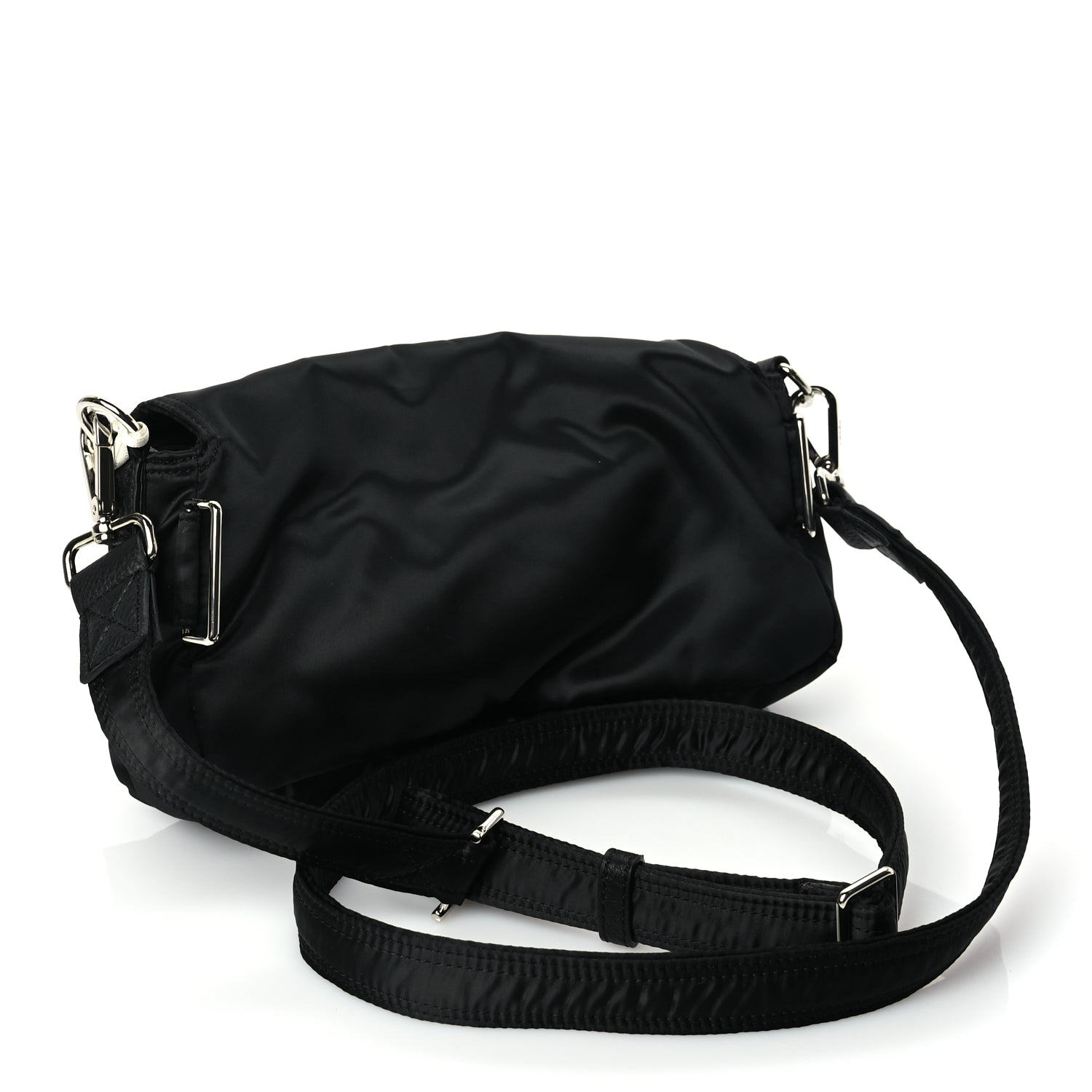 Fendi Econyl Cuoio Romano Multipocket Baguette Black