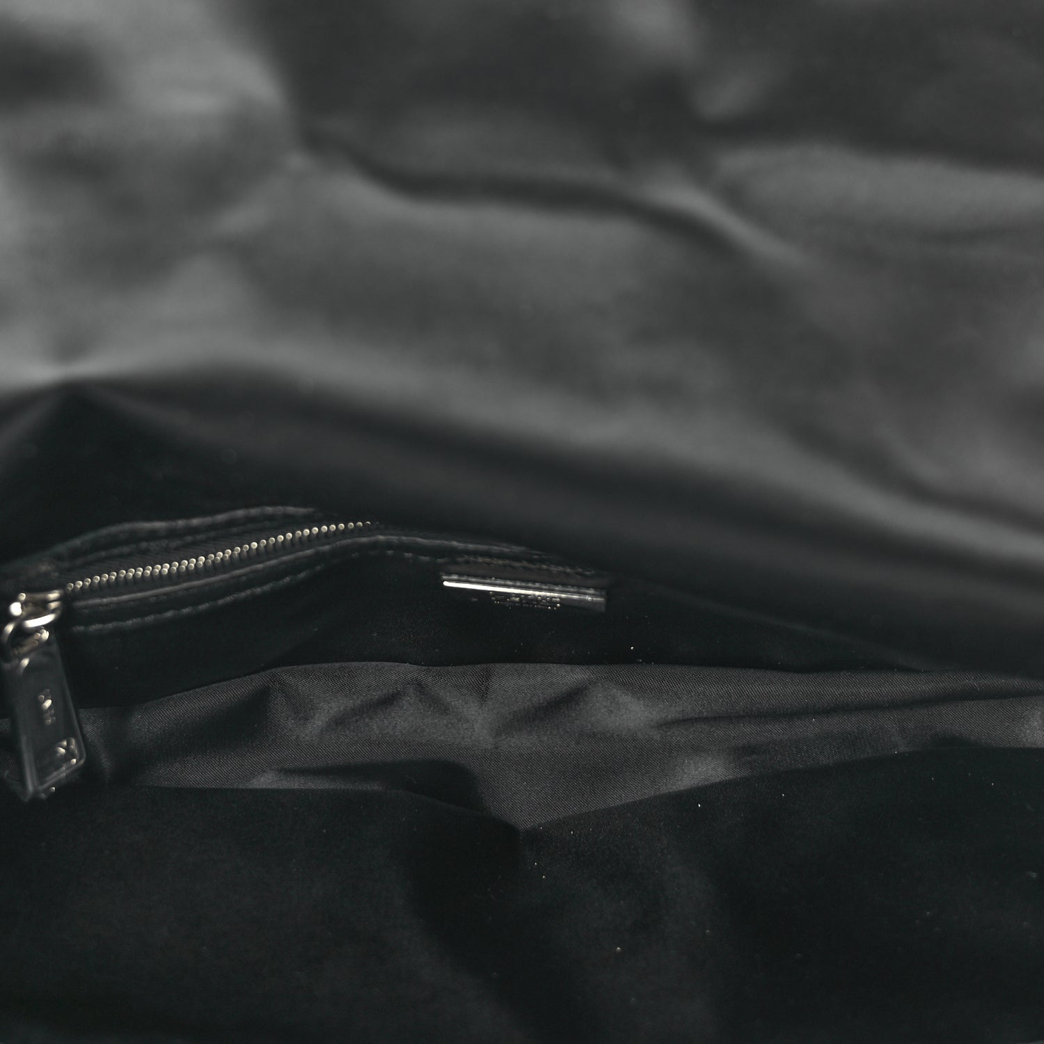 Fendi Econyl Cuoio Romano Multipocket Baguette Black
