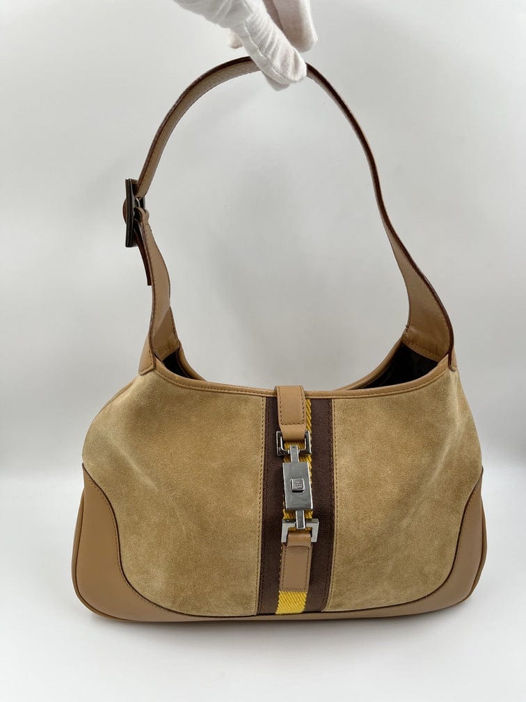 Gucci Jackie Leather Nylon Shoulder Bag Style 7