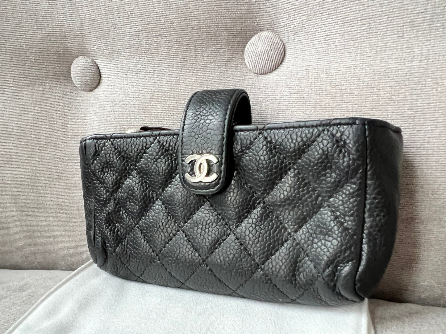 Chanel Black CC Timeless Quilted Small Purse